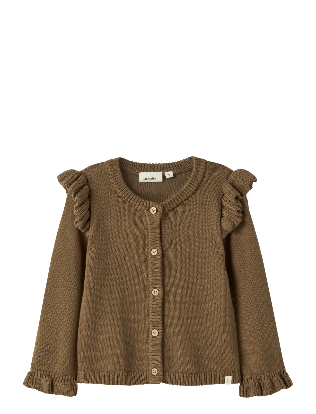 LIL'ATELIER Nmfkopa Ls Knit Card Lil Braun - 122-128 - Kinder