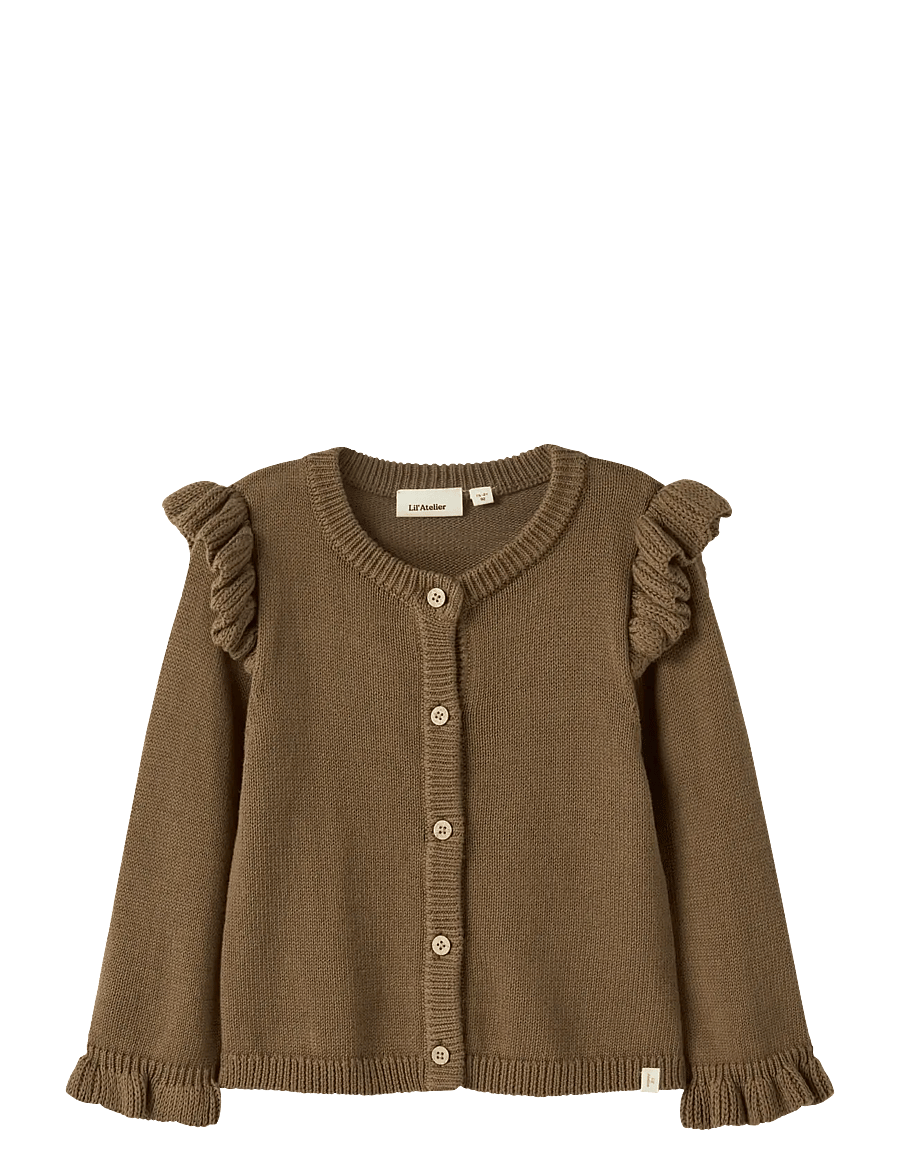 Lil'Atelier - NMFKOPA LS KNIT CARD LIL - lette jakker - kangaroo - 0
