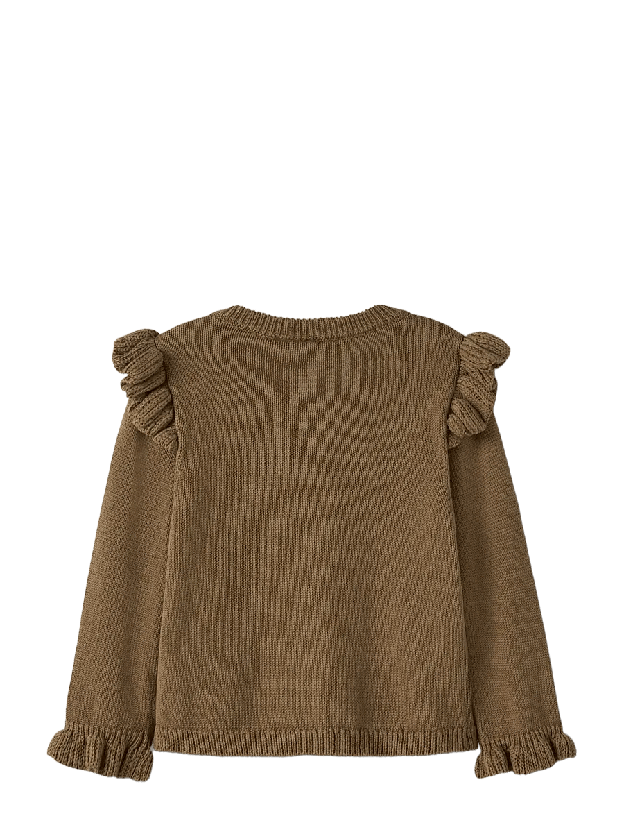 Lil'Atelier - NMFKOPA LS KNIT CARD LIL - lette jakker - kangaroo - 1