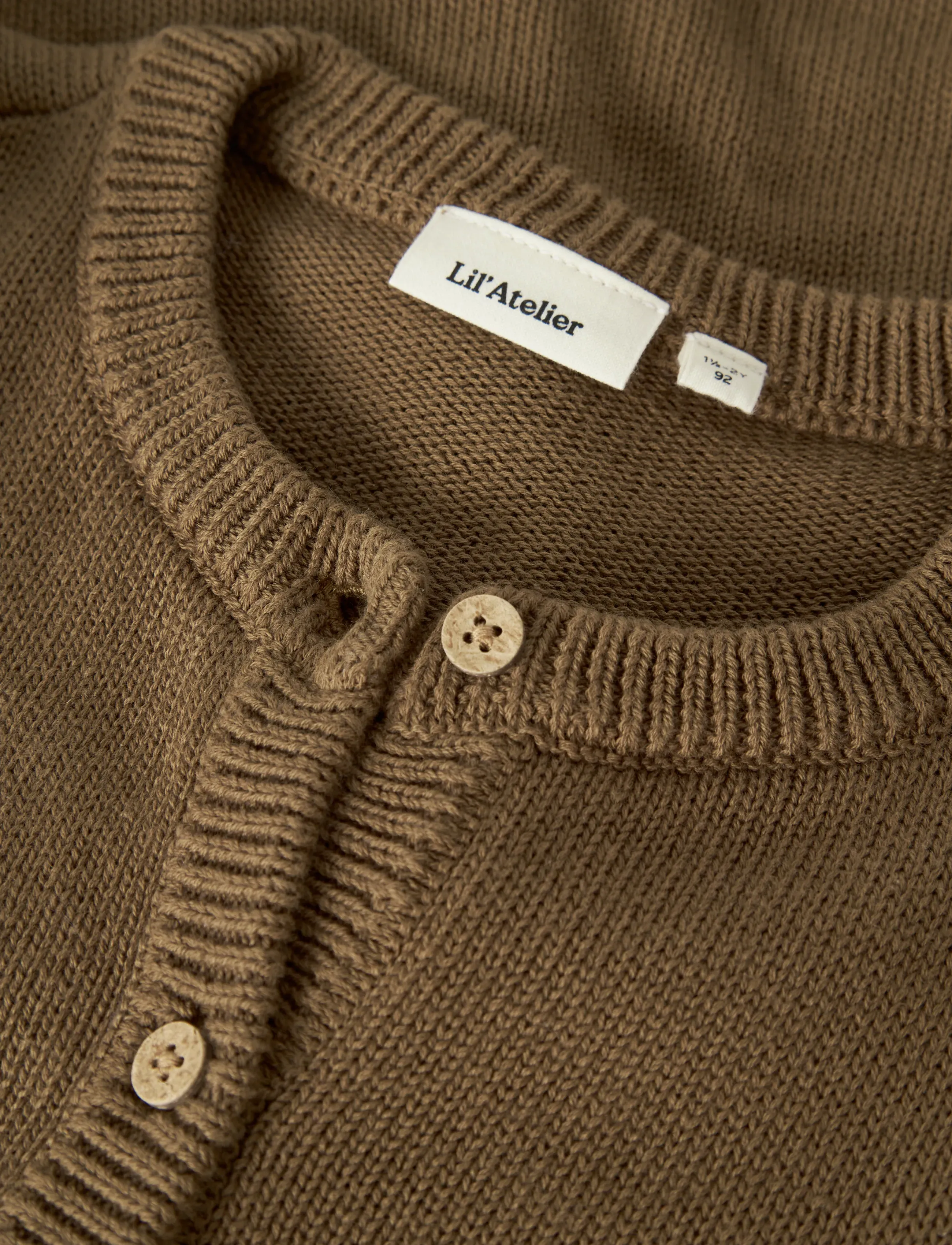 Lil'Atelier - NMFKOPA LS KNIT CARD LIL - lette jakker - kangaroo - 2
