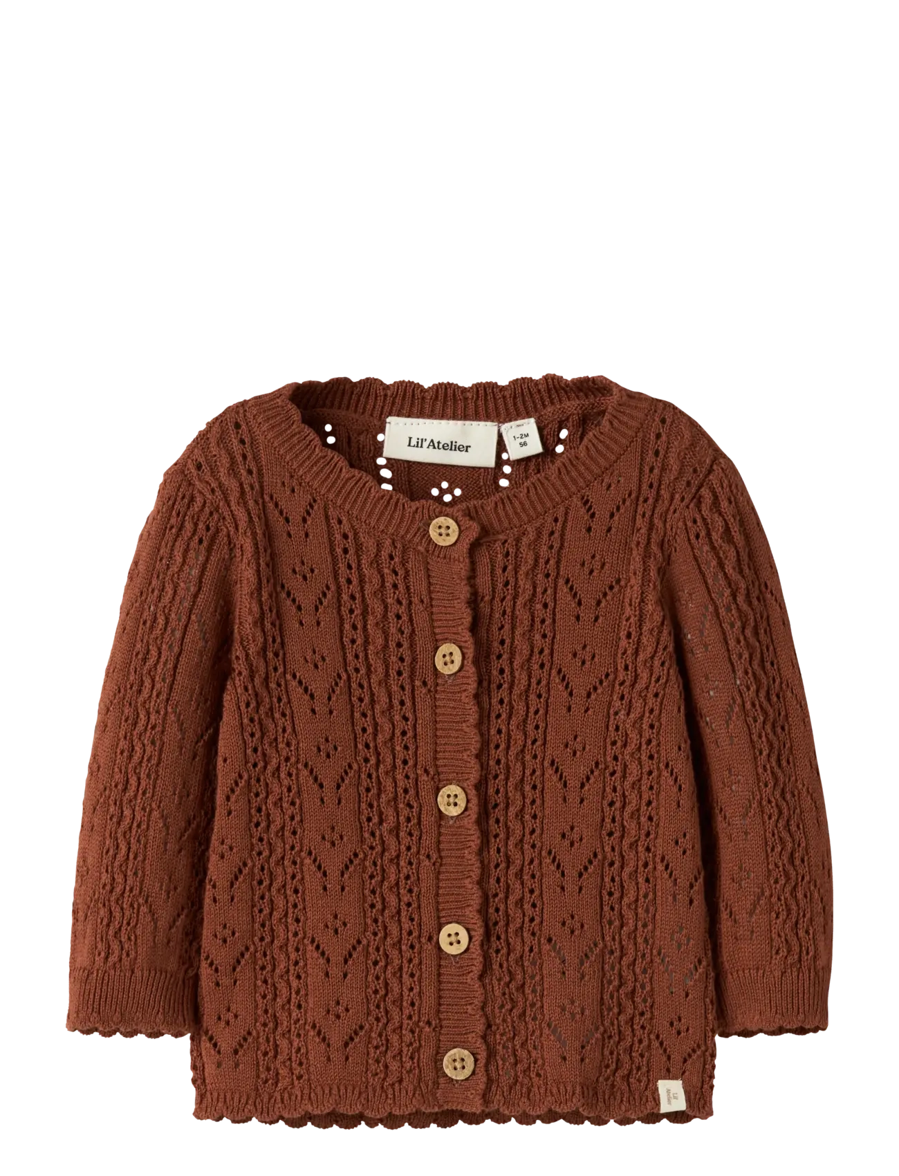 LIL'ATELIER Nbfkajsa Kas Ls Knit Card Lil Braun - 86 - Kinder