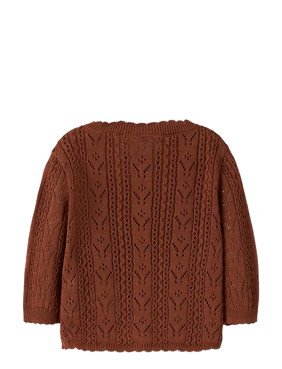 Lil'Atelier - NBFKAJSA KAS LS KNIT CARD LIL - cardigans - maple syrup - 1