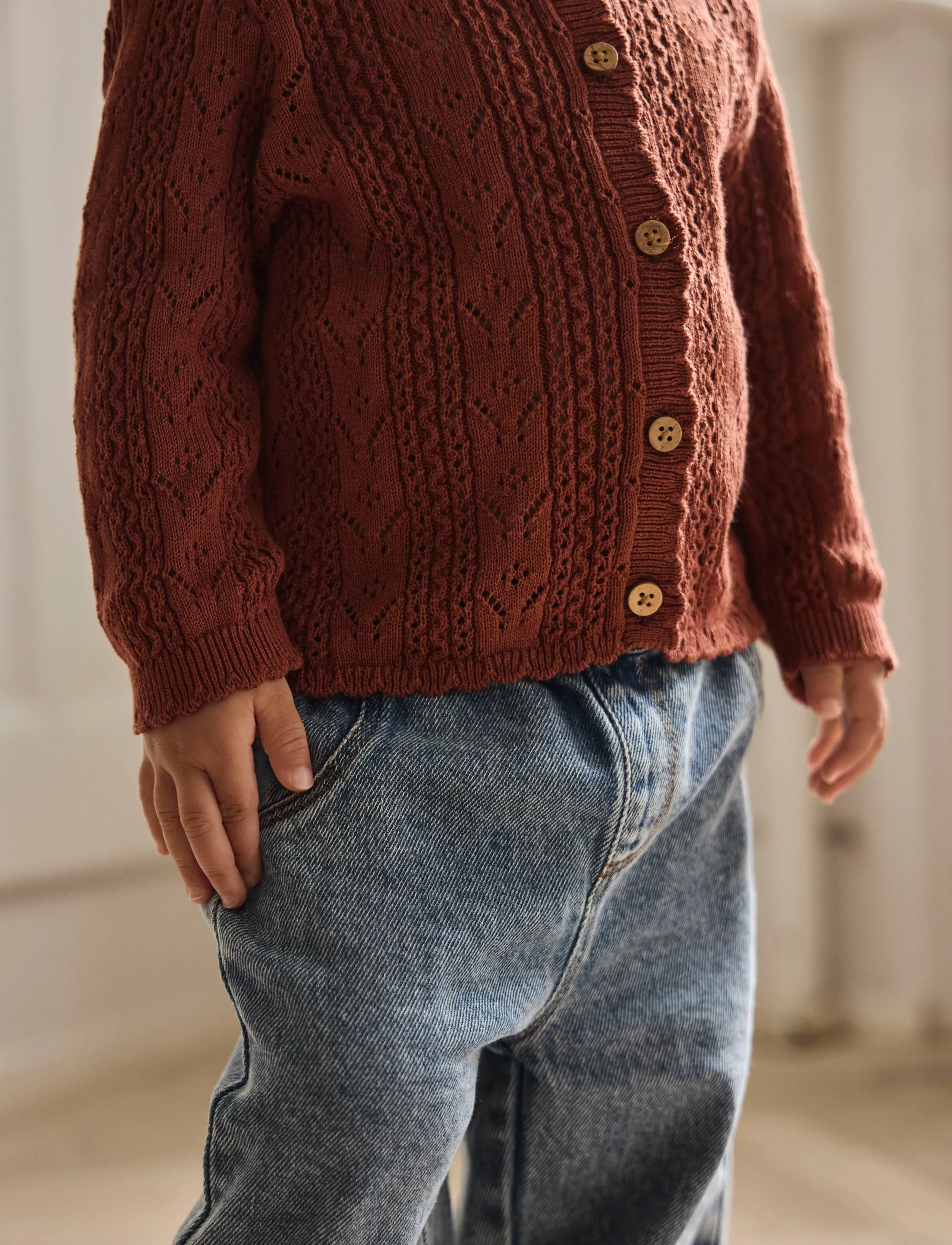 Lil'Atelier - NBFKAJSA KAS LS KNIT CARD LIL - cardigans - maple syrup - 3