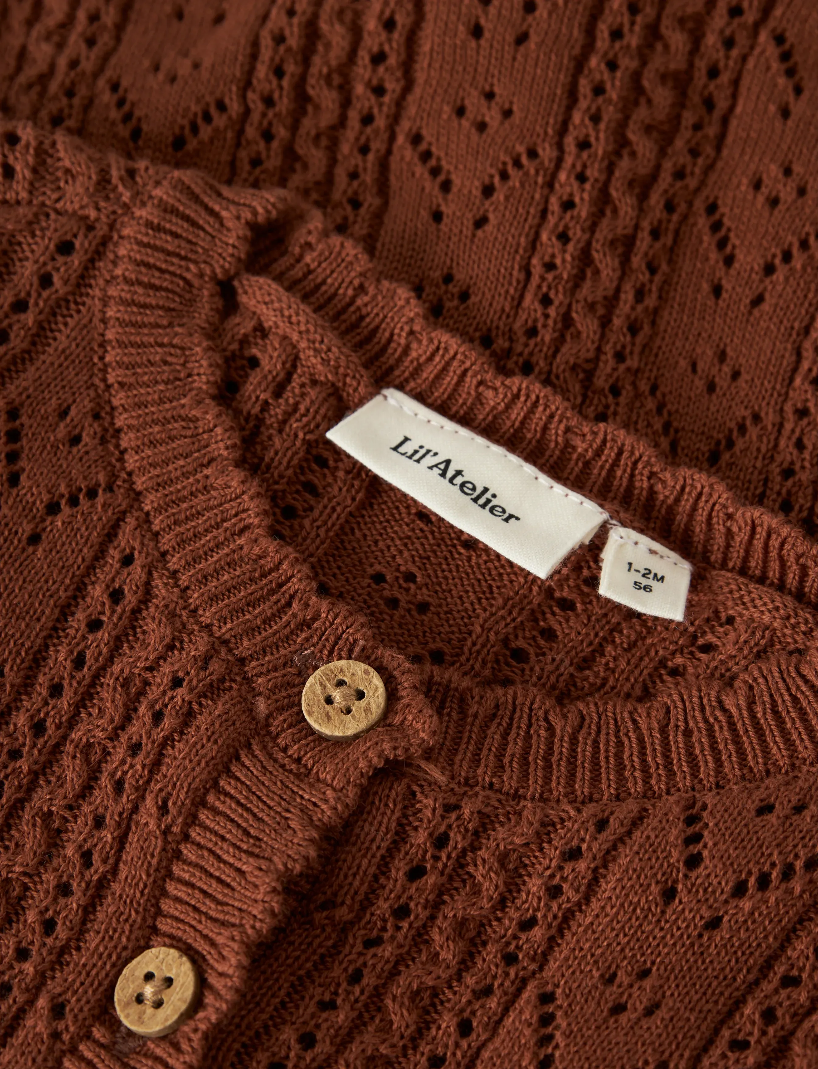 Lil'Atelier - NBFKAJSA KAS LS KNIT CARD LIL - cardigans - maple syrup - 4