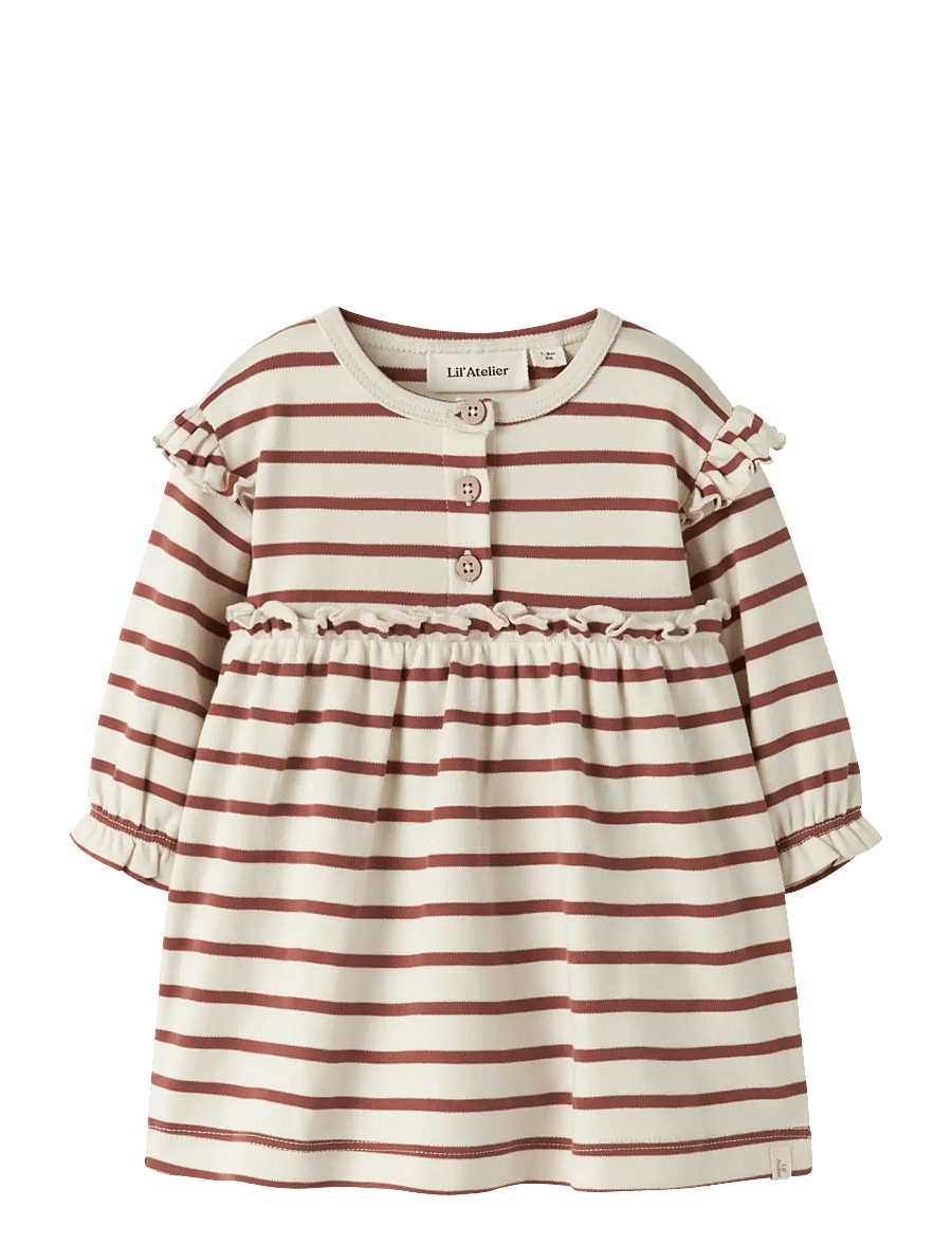 Lil'Atelier - NBFLIMIA MIA LS BODY DRESS LIL - turtledove - 0