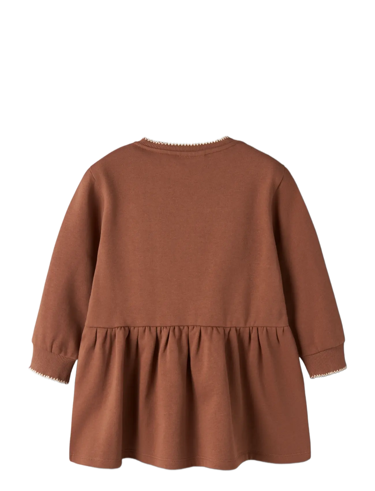 Lil'Atelier - NMFKILANO RUJ LS LOOSE SWEAT DRESS LIL - long-sleeved baby dresses - maple syrup - 2