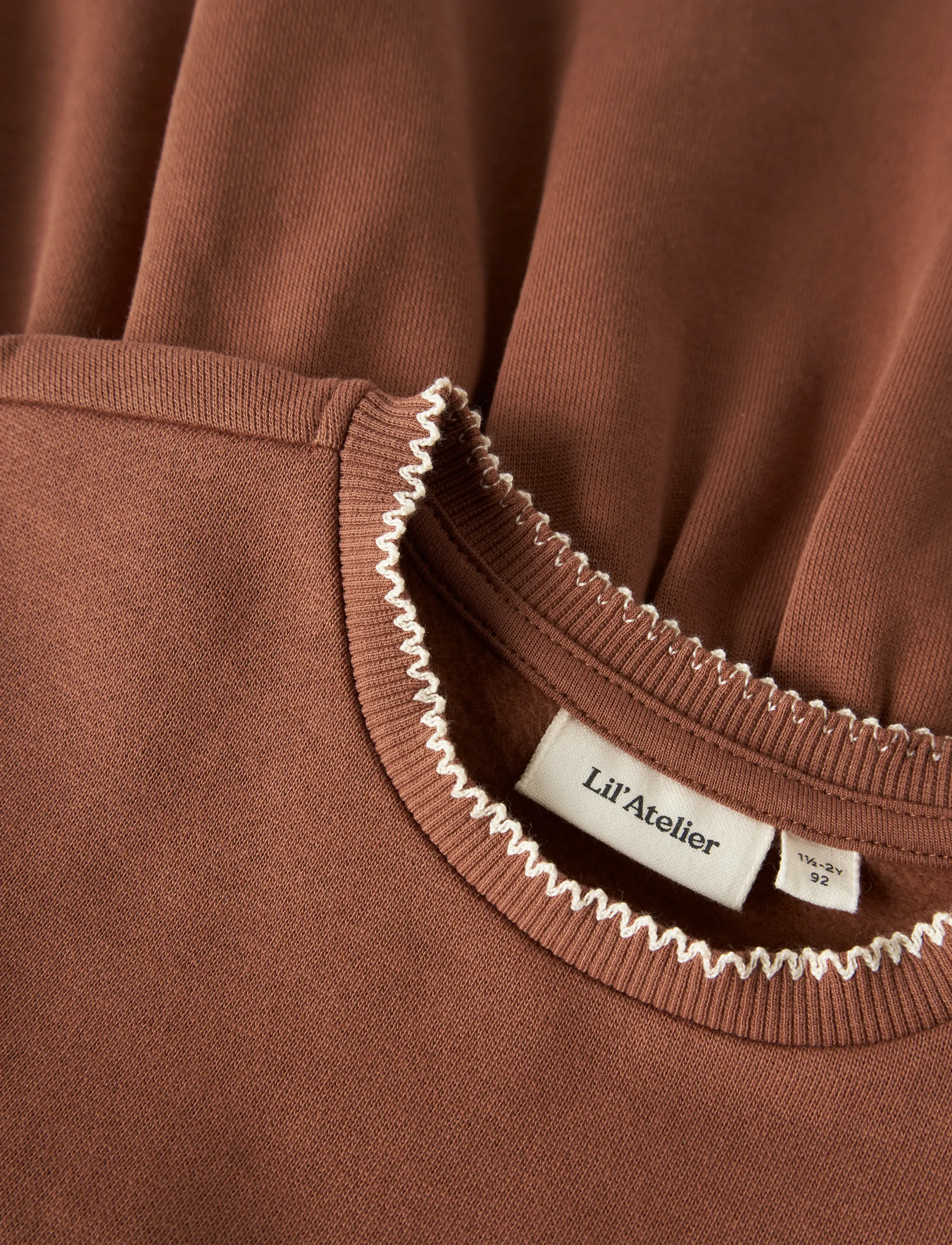 Lil'Atelier - NMFKILANO RUJ LS LOOSE SWEAT DRESS LIL - long-sleeved baby dresses - maple syrup - 4
