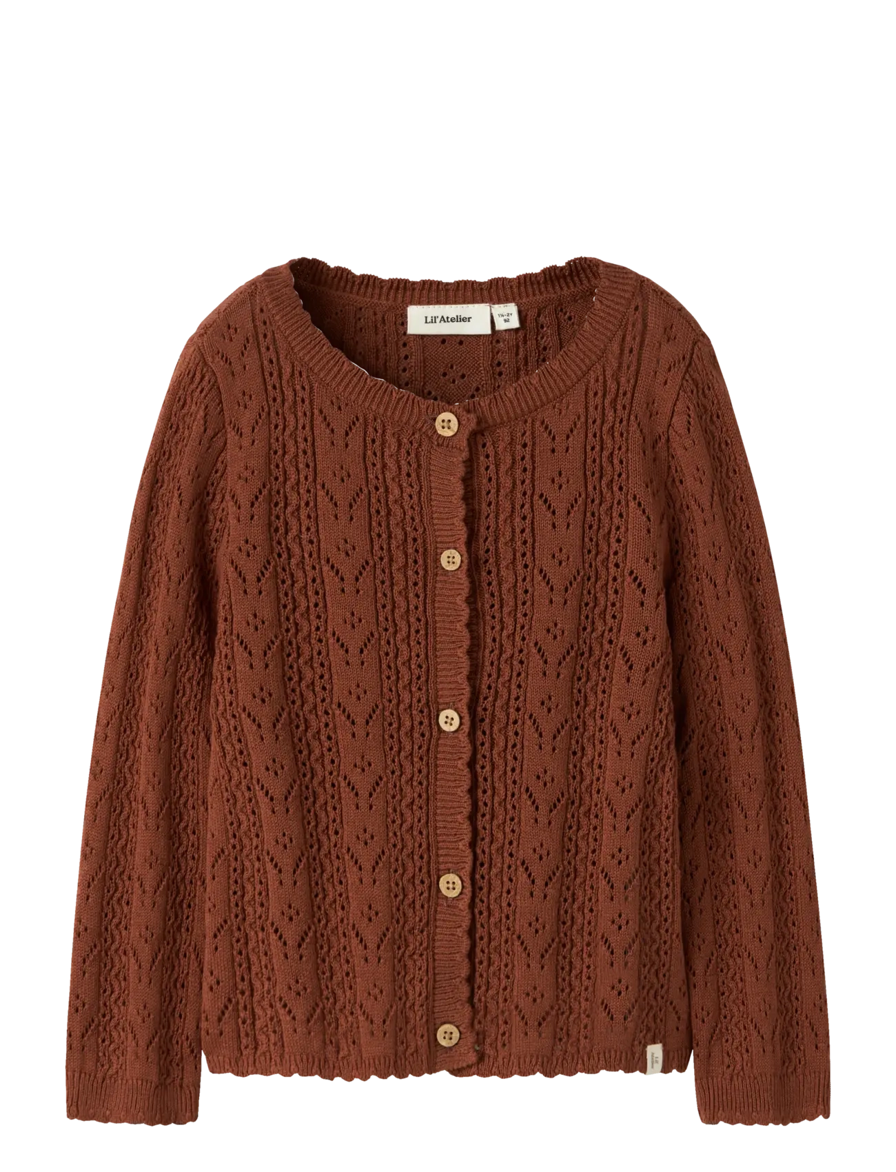 LIL'ATELIER Nmfkajsa Kas Ls Knit Card Lil Braun - 98 - Kinder