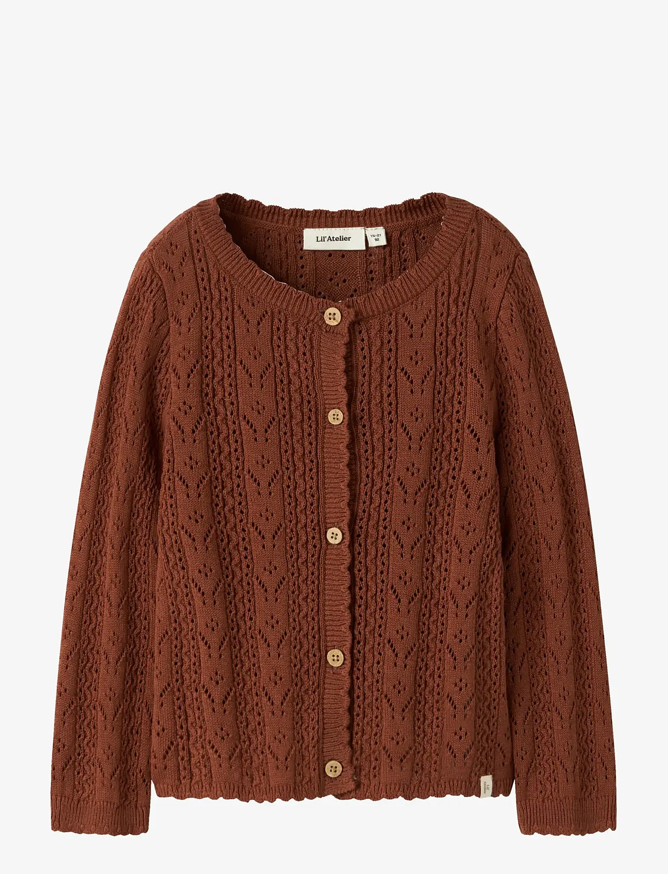 Lil'Atelier - NMFKAJSA KAS LS KNIT CARD LIL - maple syrup - 0