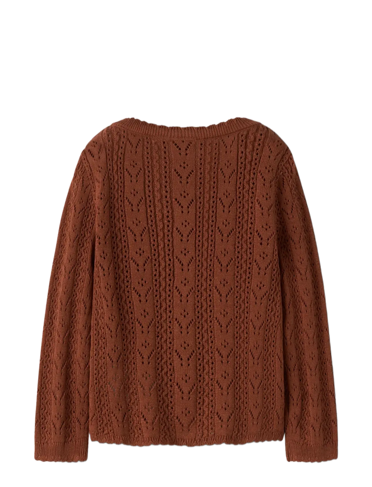 Lil'Atelier - NMFKAJSA KAS LS KNIT CARD LIL - hnepptar peysur - maple syrup - 1