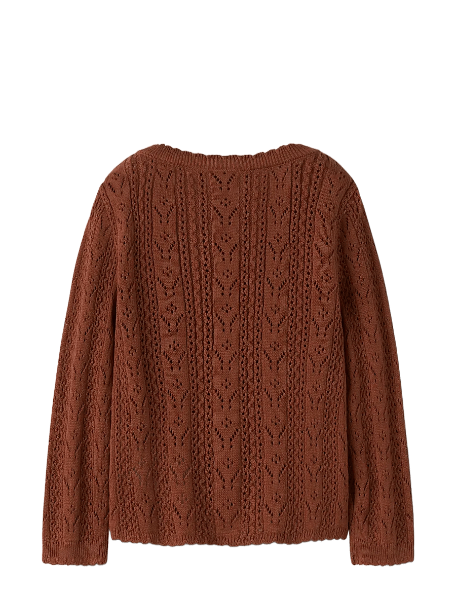 Lil'Atelier - NMFKAJSA KAS LS KNIT CARD LIL - cardigans - maple syrup - 2
