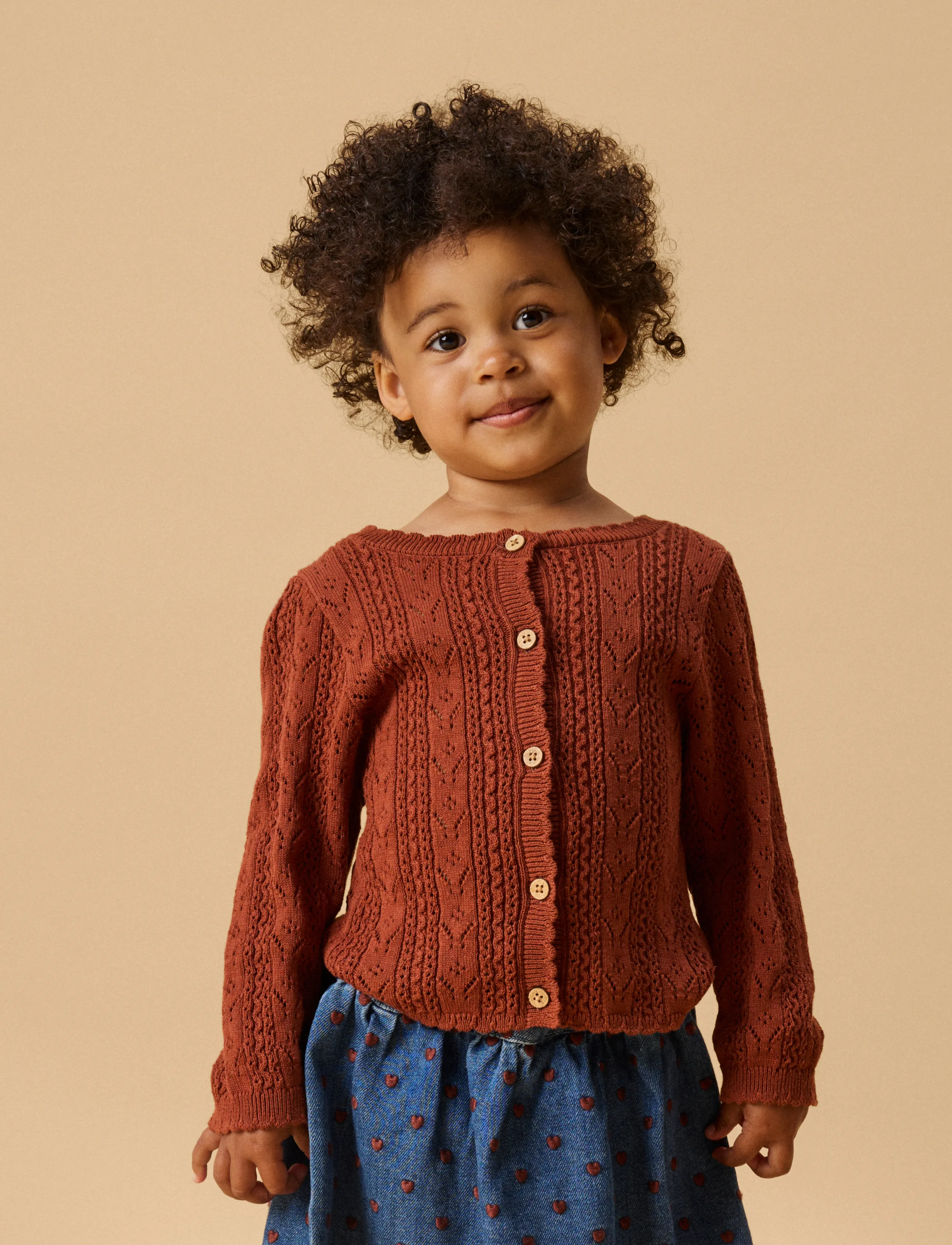 Lil'Atelier NMFKAJSA KAS LS KNIT CARD LIL - Yläosat - MAPLE SYRUP / brown