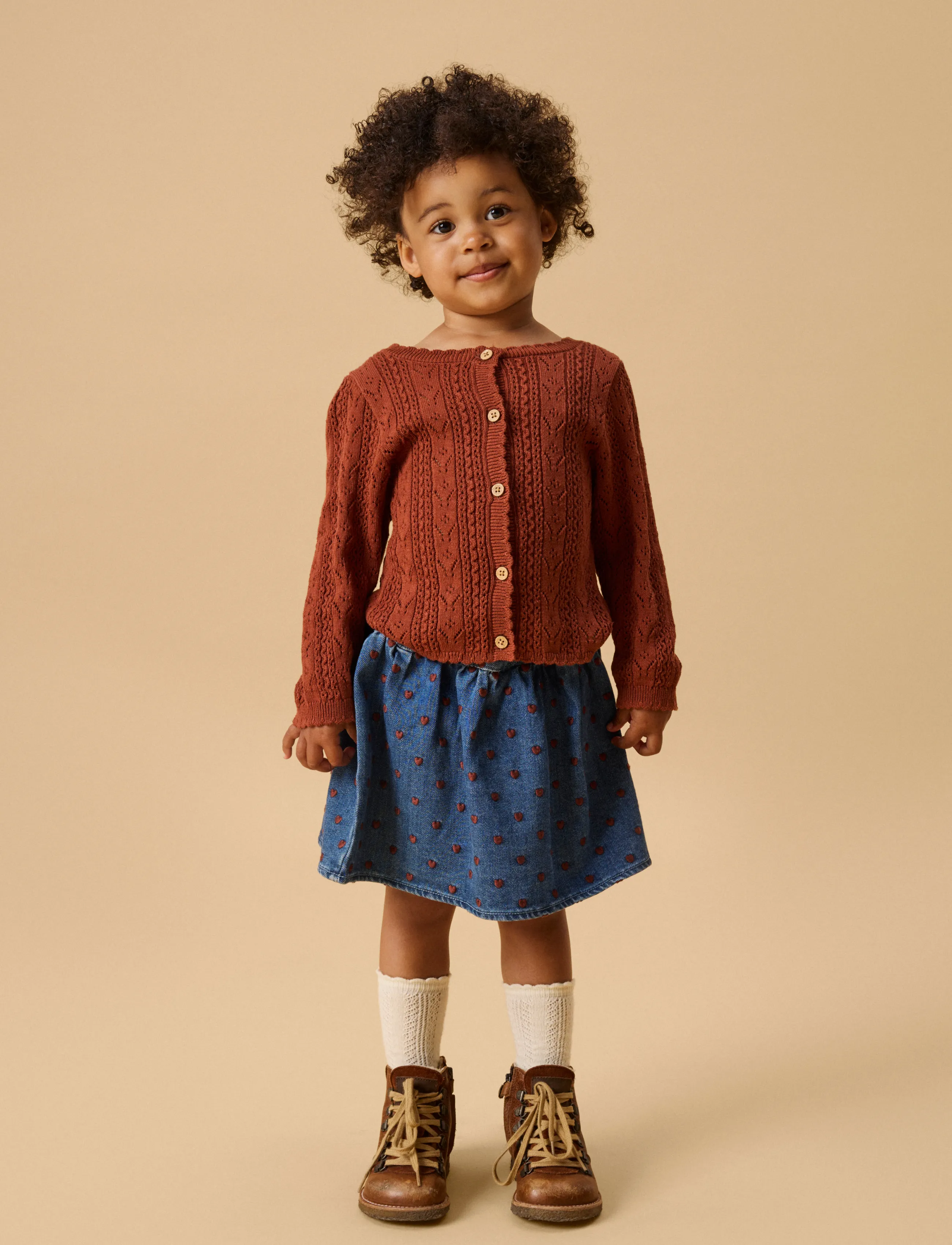 Lil'Atelier - NMFKAJSA KAS LS KNIT CARD LIL - cardigans - maple syrup - 3