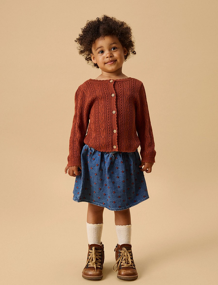 Lil'Atelier - NMFKAJSA KAS LS KNIT CARD LIL - cardigans - maple syrup - 3