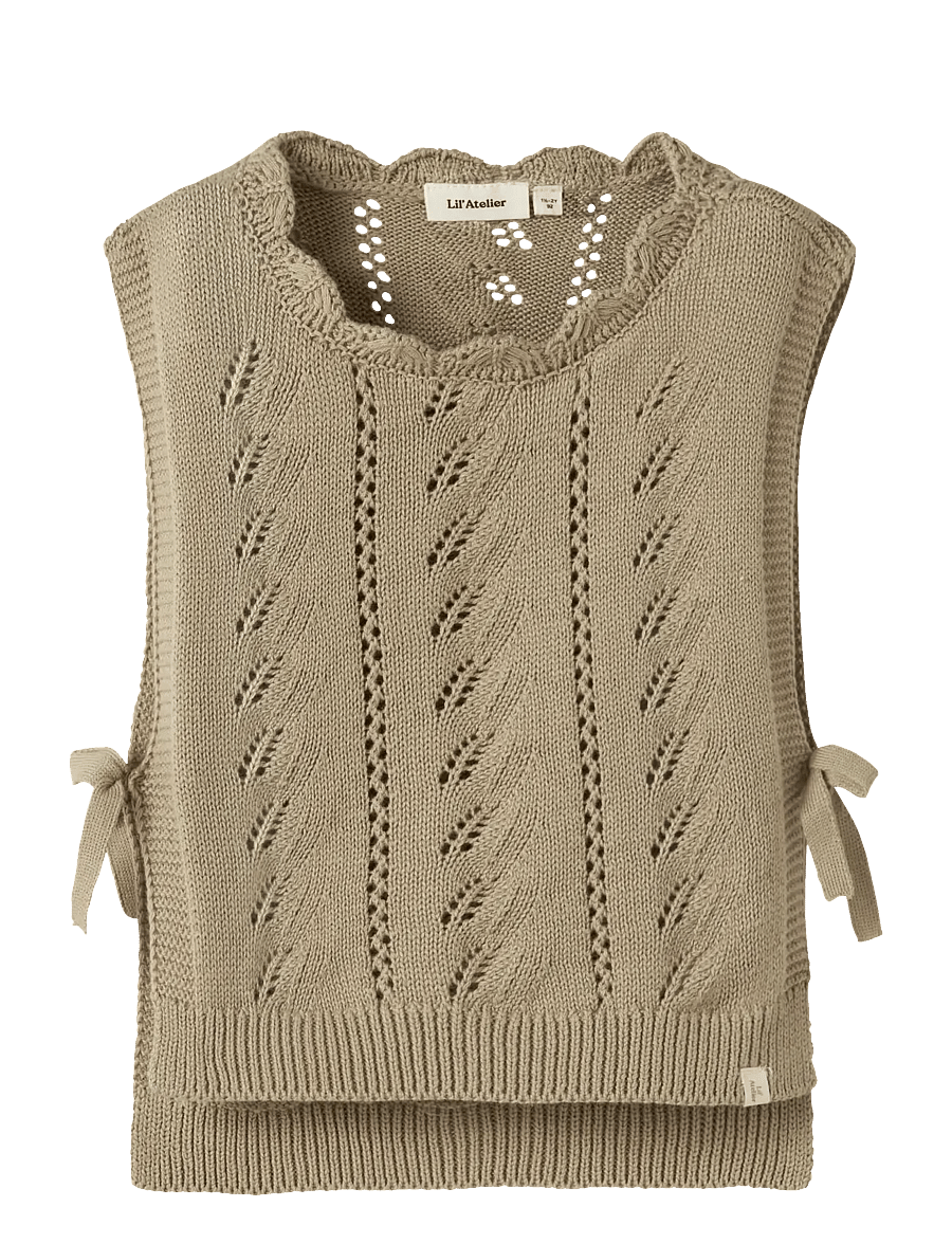 Lil'Atelier - NMFLEOU SL KNIT VEST LIL - twill - 1
