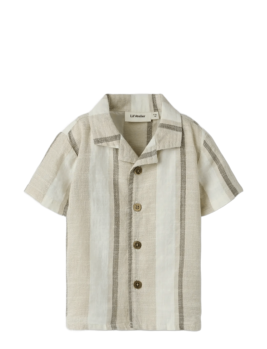 Lil'Atelier - NBMFIBERT SS LOOSE SHIRT LIL - overhemden met korte mouwen - coconut milk - 2
