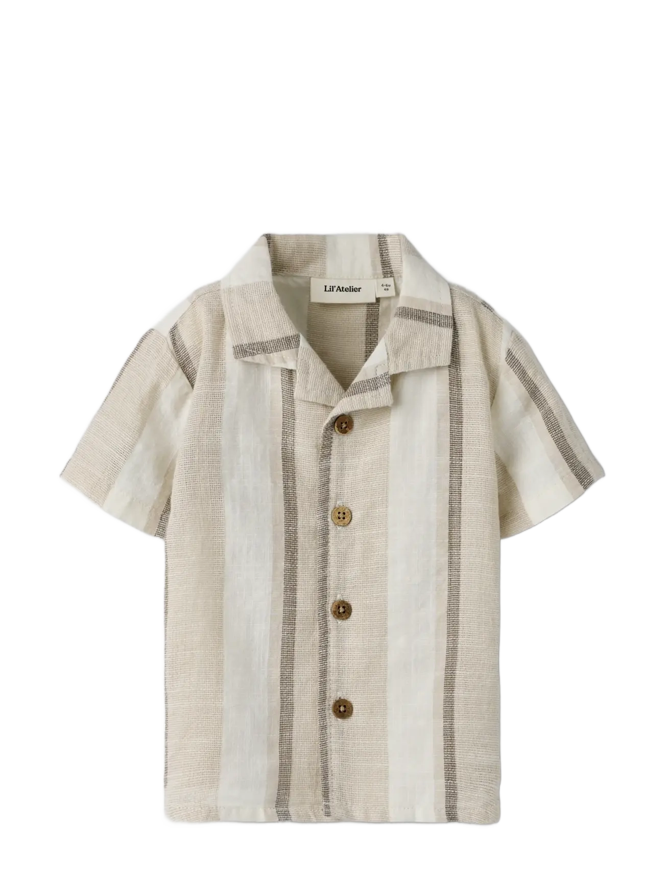Lil'Atelier - NBMFIBERT SS LOOSE SHIRT LIL - overhemden met korte mouwen - coconut milk - 3