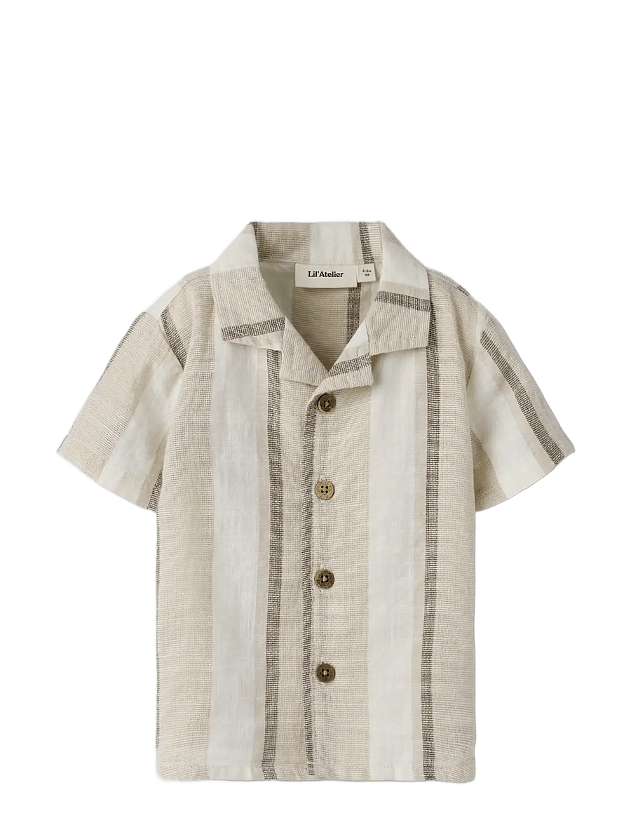 Lil'Atelier - NBMFIBERT SS LOOSE SHIRT LIL - overhemden met korte mouwen - coconut milk - 3