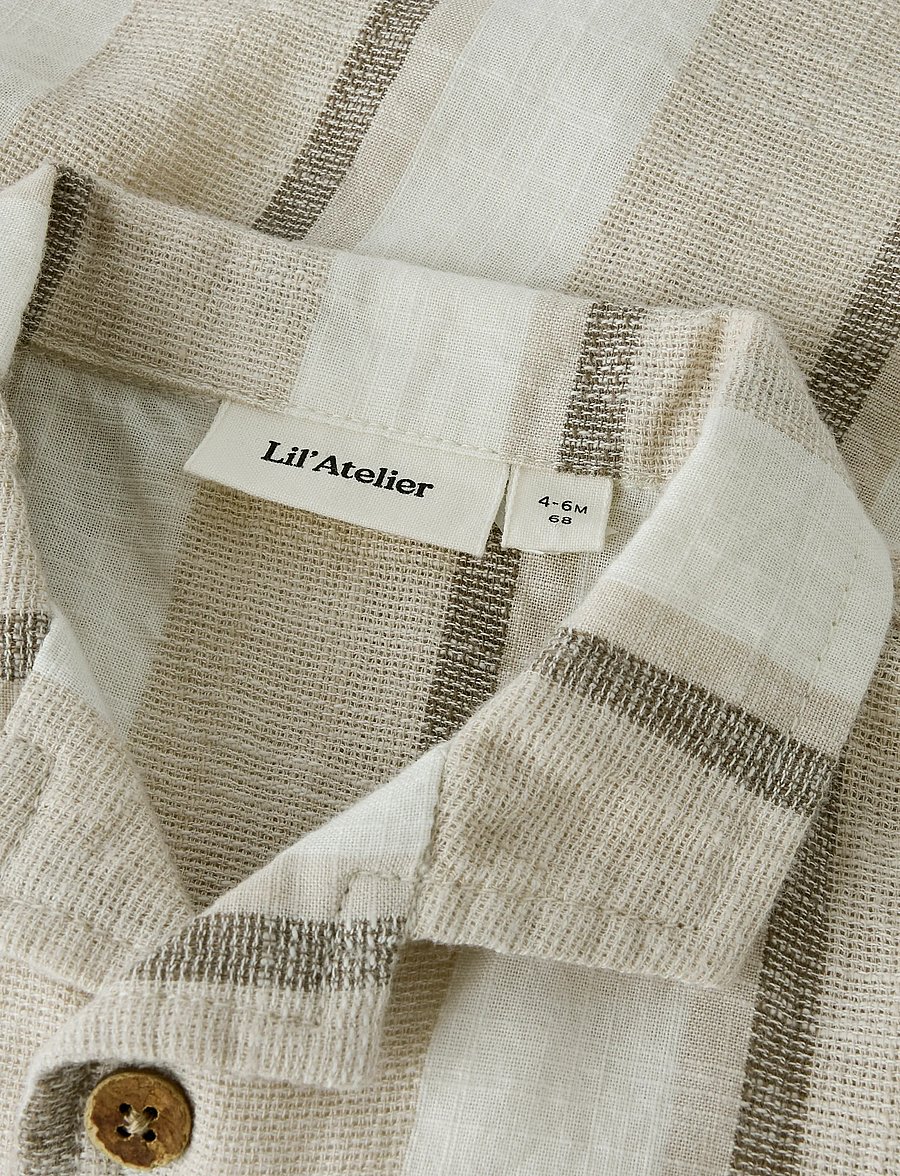 Lil'Atelier - NBMFIBERT SS LOOSE SHIRT LIL - overhemden met korte mouwen - coconut milk - 4