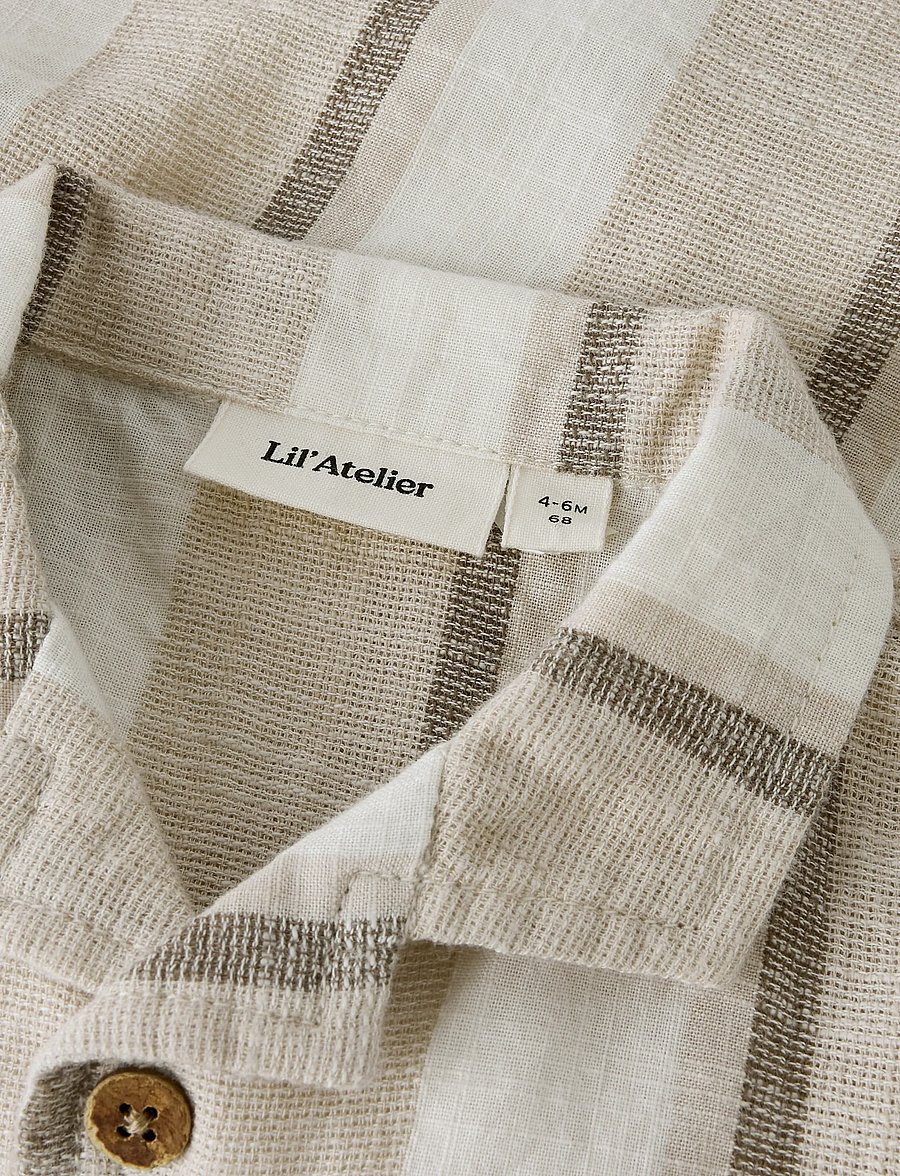 Lil'Atelier - NBMFIBERT SS LOOSE SHIRT LIL - overhemden met korte mouwen - coconut milk - 5
