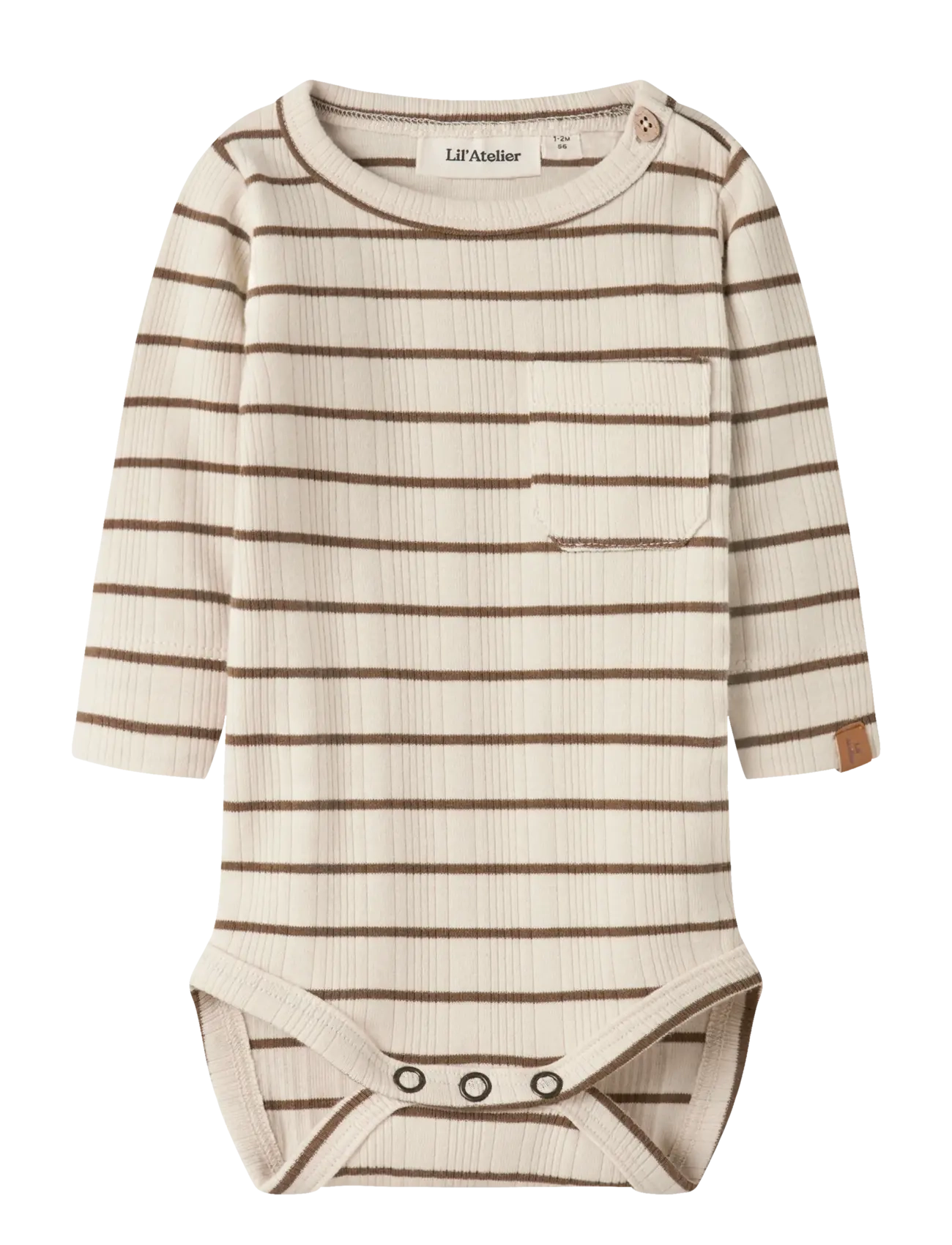 Lil'Atelier Nbmkaby Ls Slim Body Lil, 86, Bodys, Creme - Long-sleeved Kinder