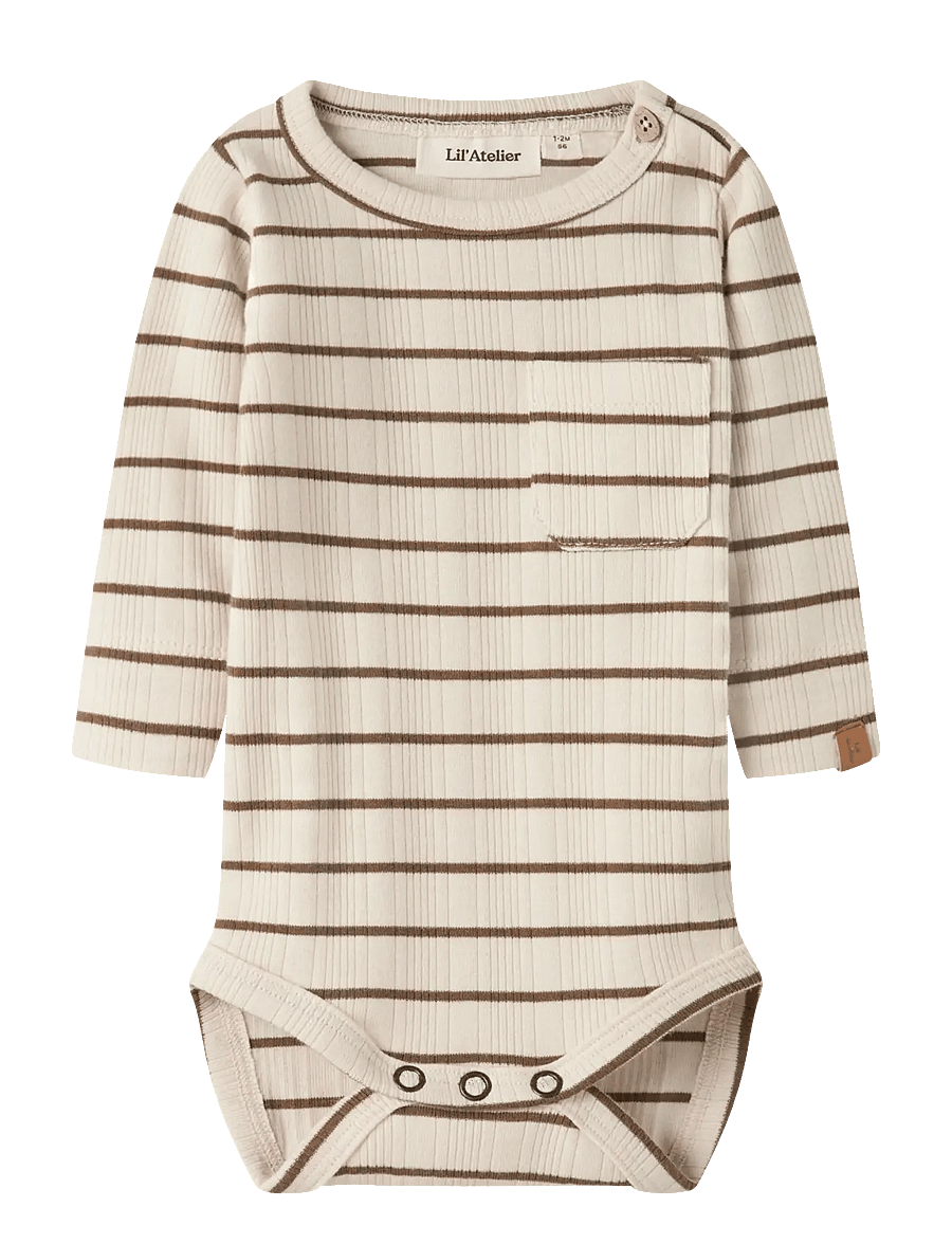 Lil'Atelier - NBMKABY LS SLIM BODY LIL - langärmelig - turtledove - 0