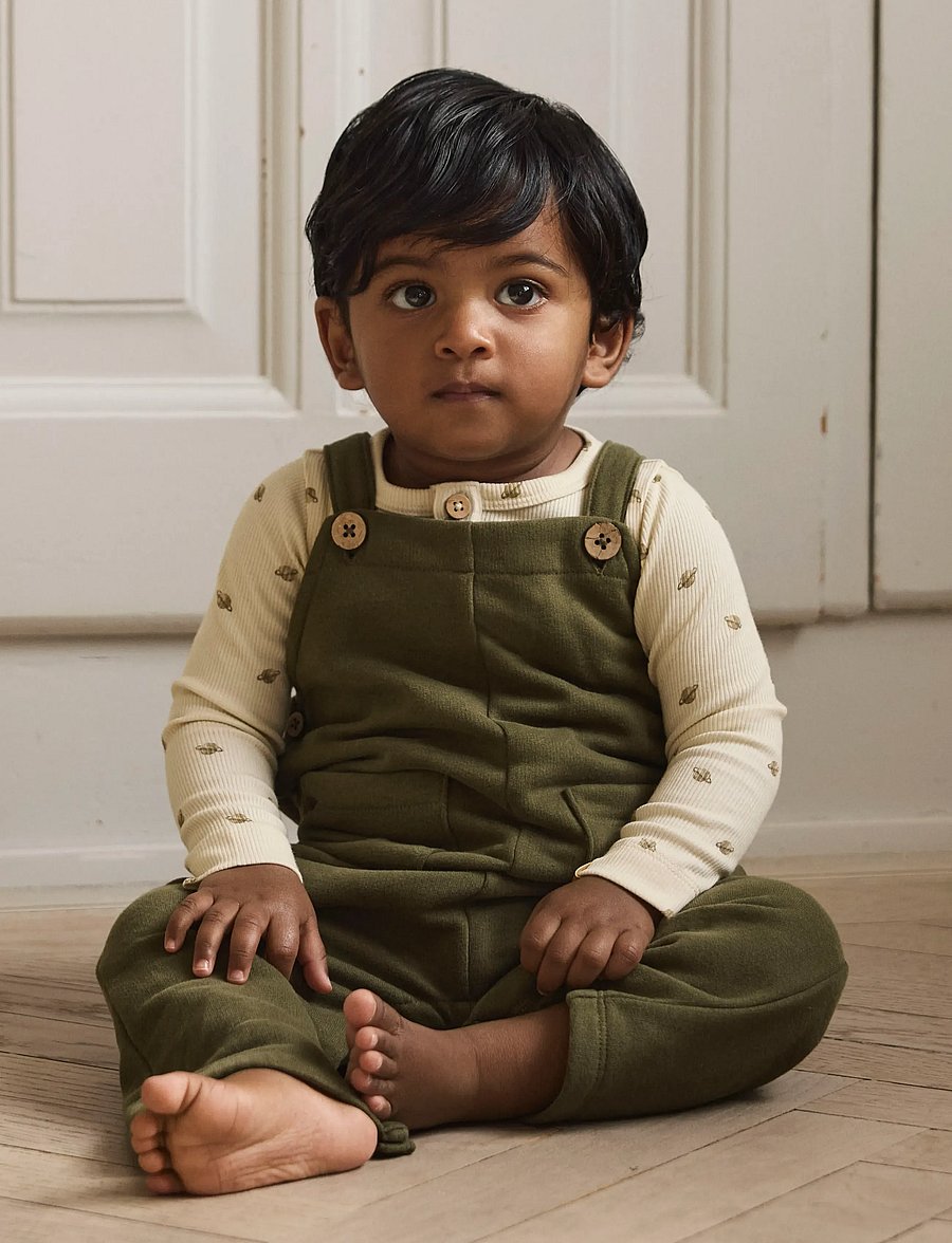 Lil'Atelier - NBMILONDON RAN LOOSE SWEAT OVERALL LIL - jumpsuits - winter moss - 0