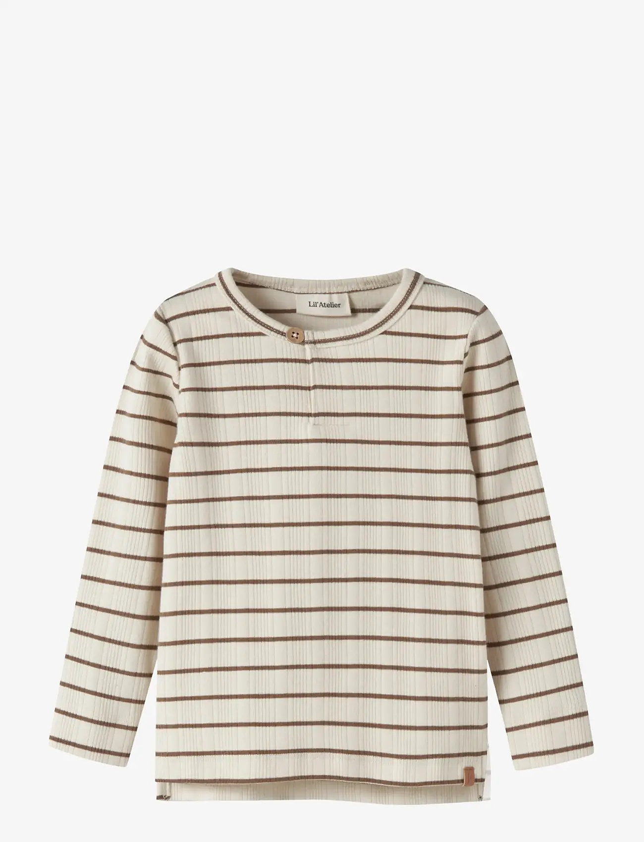 Lil'Atelier - NMMKABY LS SLIM TOP LIL - langærmede t-shirts - turtledove - 0