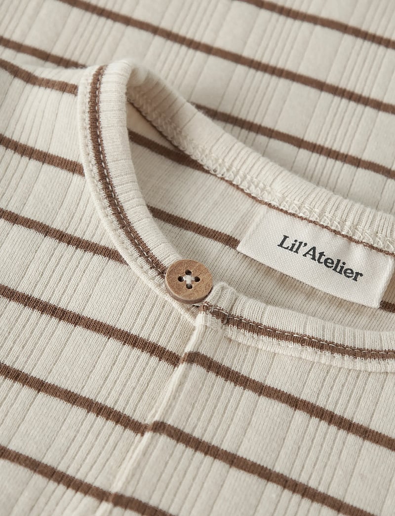 Lil'Atelier - NMMKABY LS SLIM TOP LIL - langærmede t-shirts - turtledove - 3