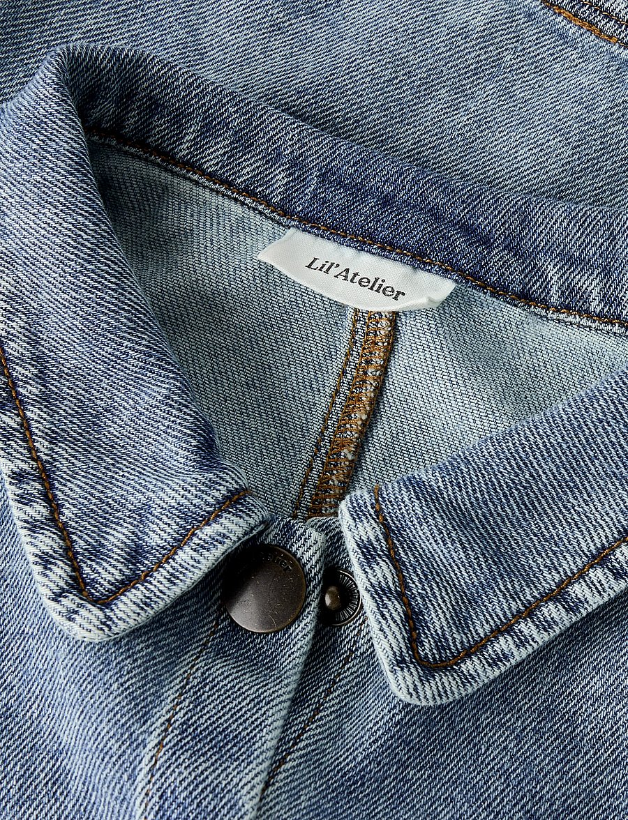 Lil'Atelier - NMFKAROLE LS DNM SHIRT 2433-CJ LIL - pikkade varrukatega särgid - medium blue denim - 2