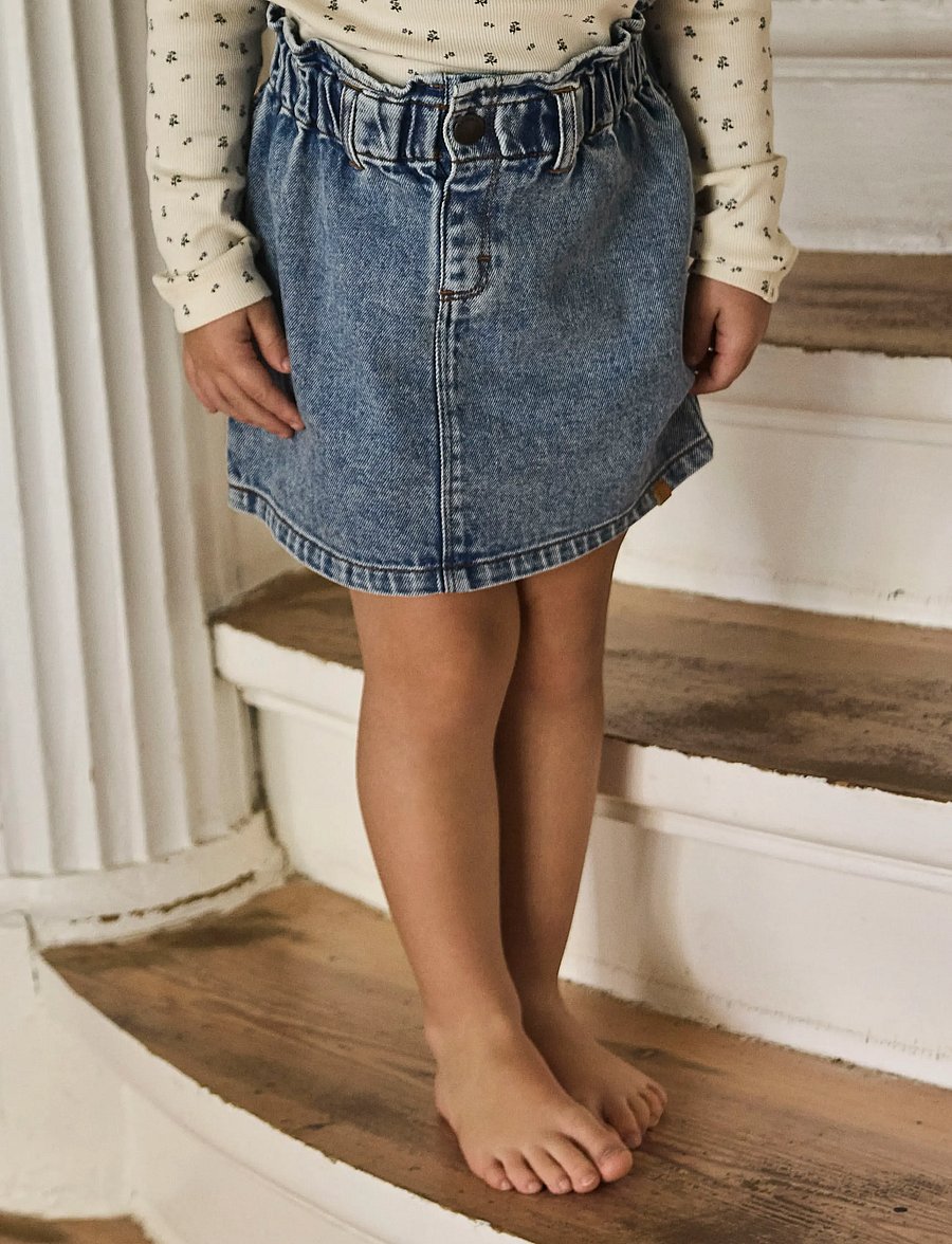 Lil'Atelier - NMFKAROLE DNM SKIRT 2433-CJ LIL - jeanskjolar - medium blue denim - 0