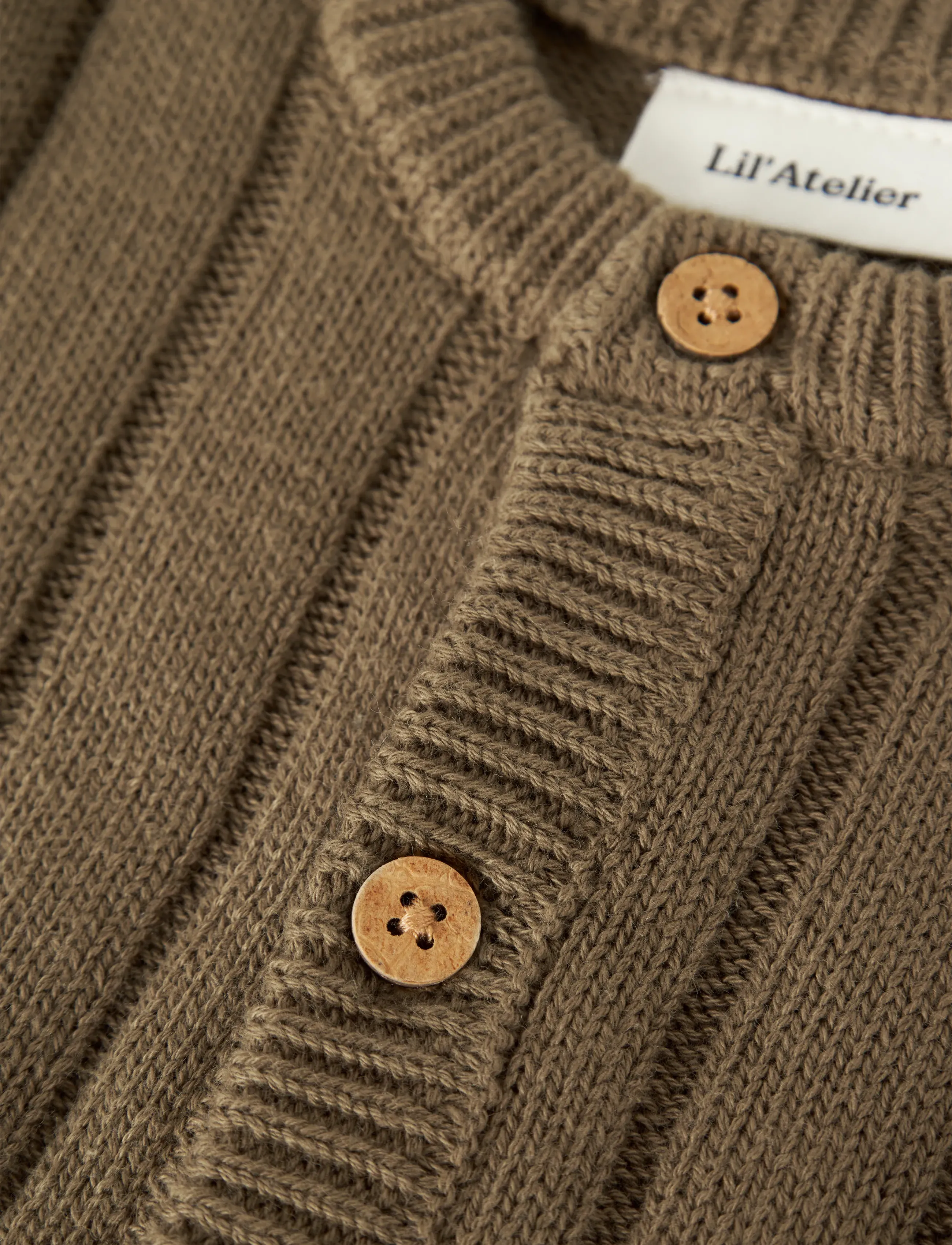 Lil'Atelier - NBMLOMON LS KNIT CARD LIL - cardigans - kangaroo - 2