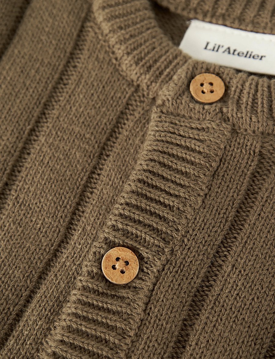 Lil'Atelier - NBMLOMON LS KNIT CARD LIL - cardigans - kangaroo - 2