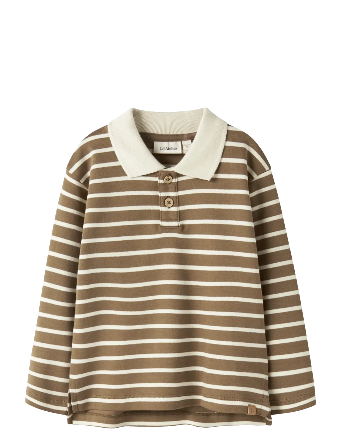 Lil'Atelier NMMLIMIA LS LOOSE POLO TOP LIL - Neuheiten - KANGAROO / brown