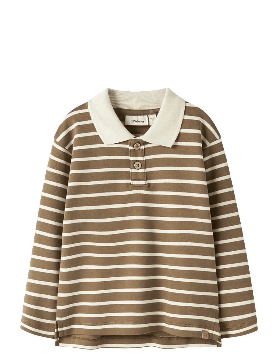 Lil'Atelier - NMMLIMIA LS LOOSE POLO TOP LIL - kangaroo - 1