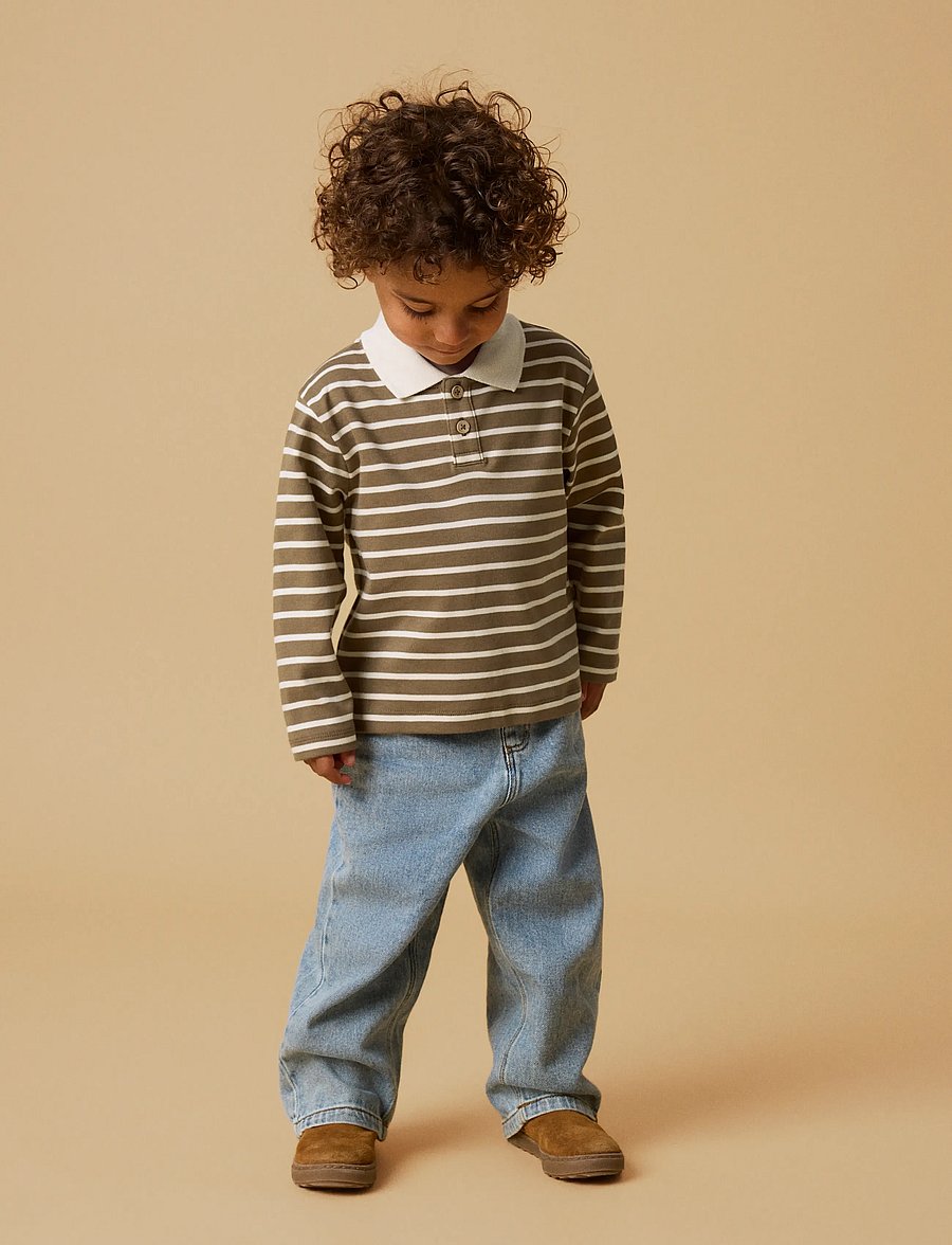 Lil'Atelier - NMMLIMIA LS LOOSE POLO TOP LIL - kangaroo - 0