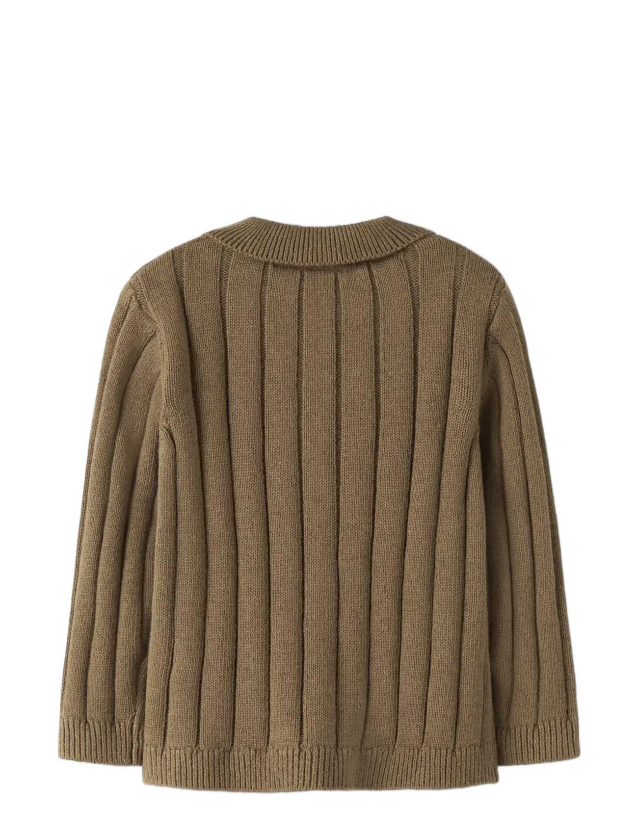 Lil'Atelier - NMMLOMON LS LOOSE KNIT POLO LIL - långärmade pikéer - kangaroo - 2