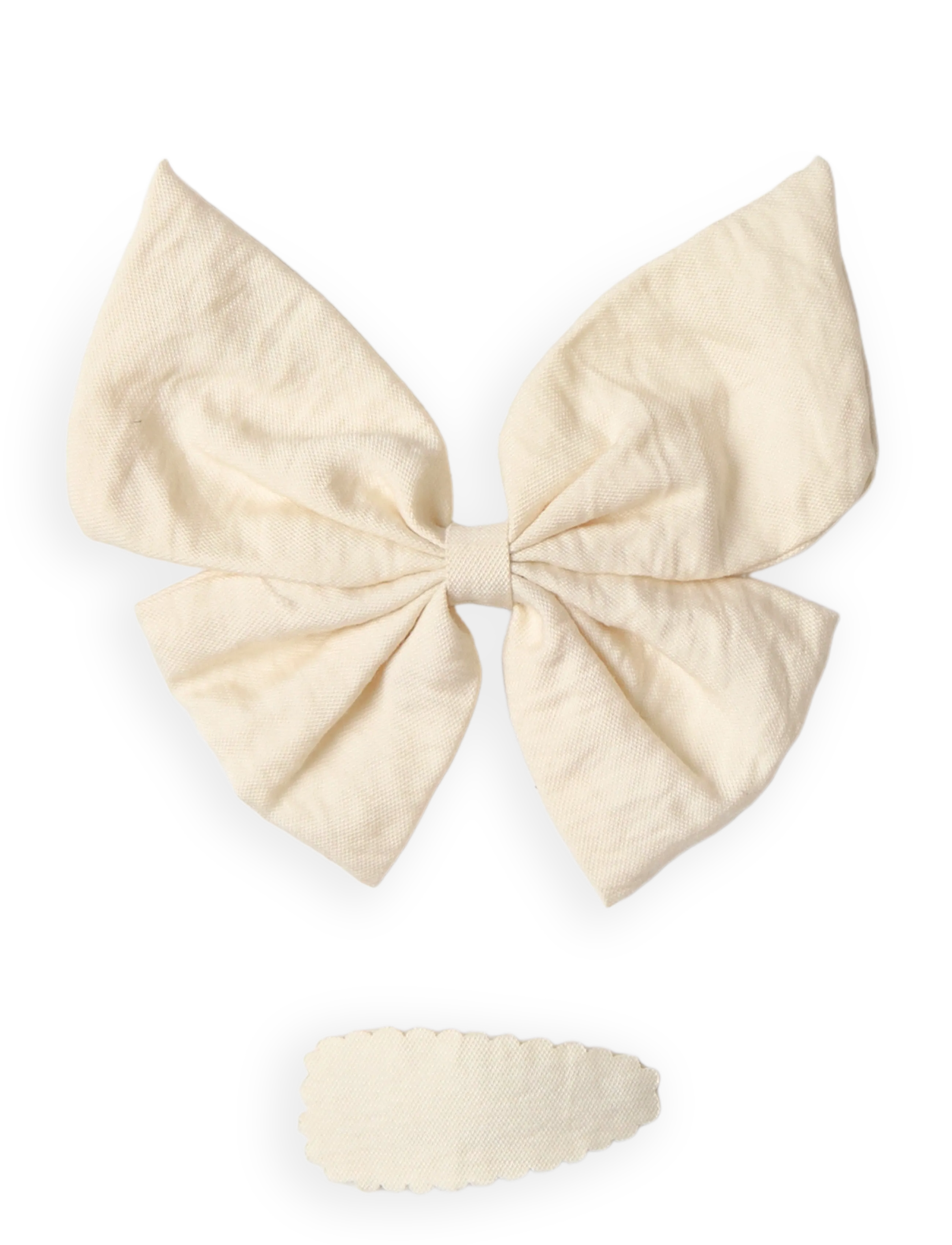 Lil'Atelier Nmfacc-Lilja 2 Pack Hair Clips Lil, Børn, Sløjfe Hårklemme Sæt, Cream, Str: ONE SIZE