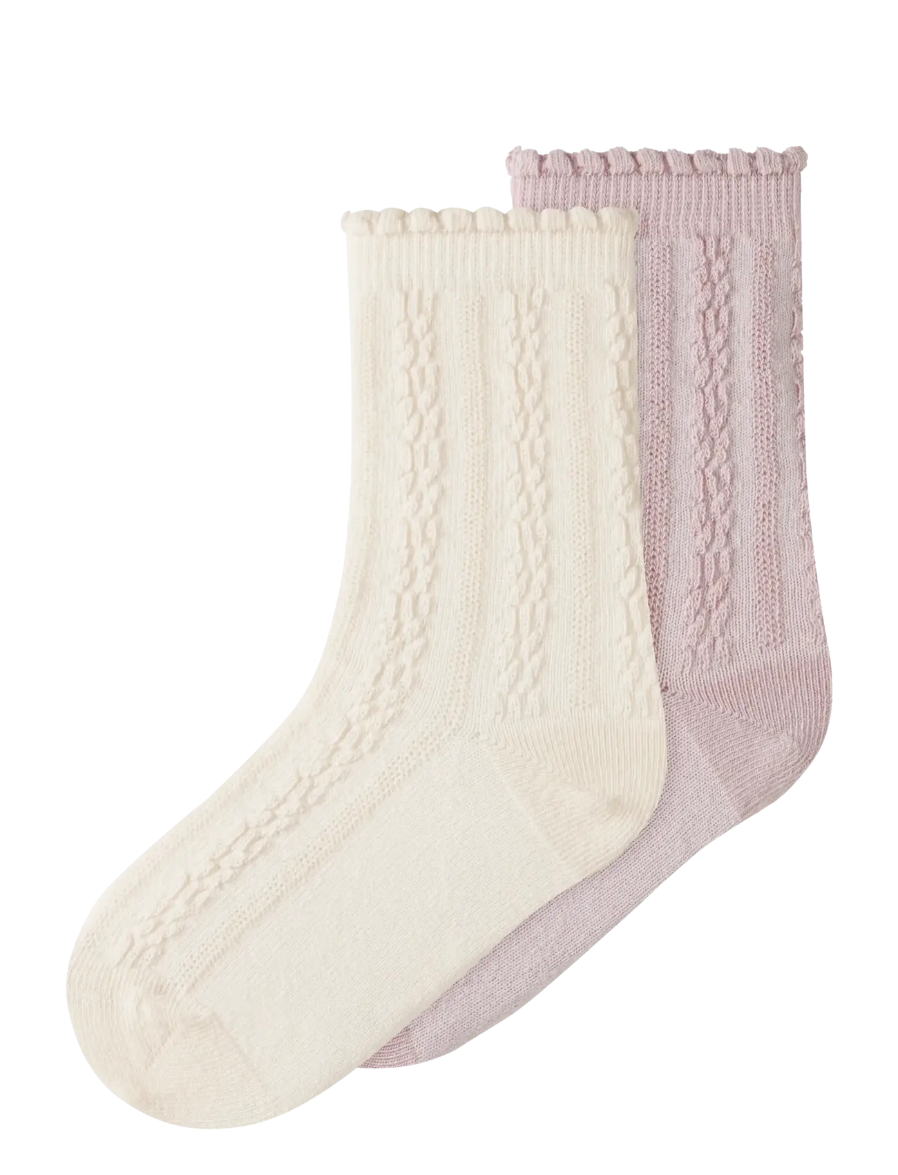 Lil'Atelier NMFKENDRA 2P SOCK LIL - Strømper & Strømpebukser - TURTLEDOVE / cream