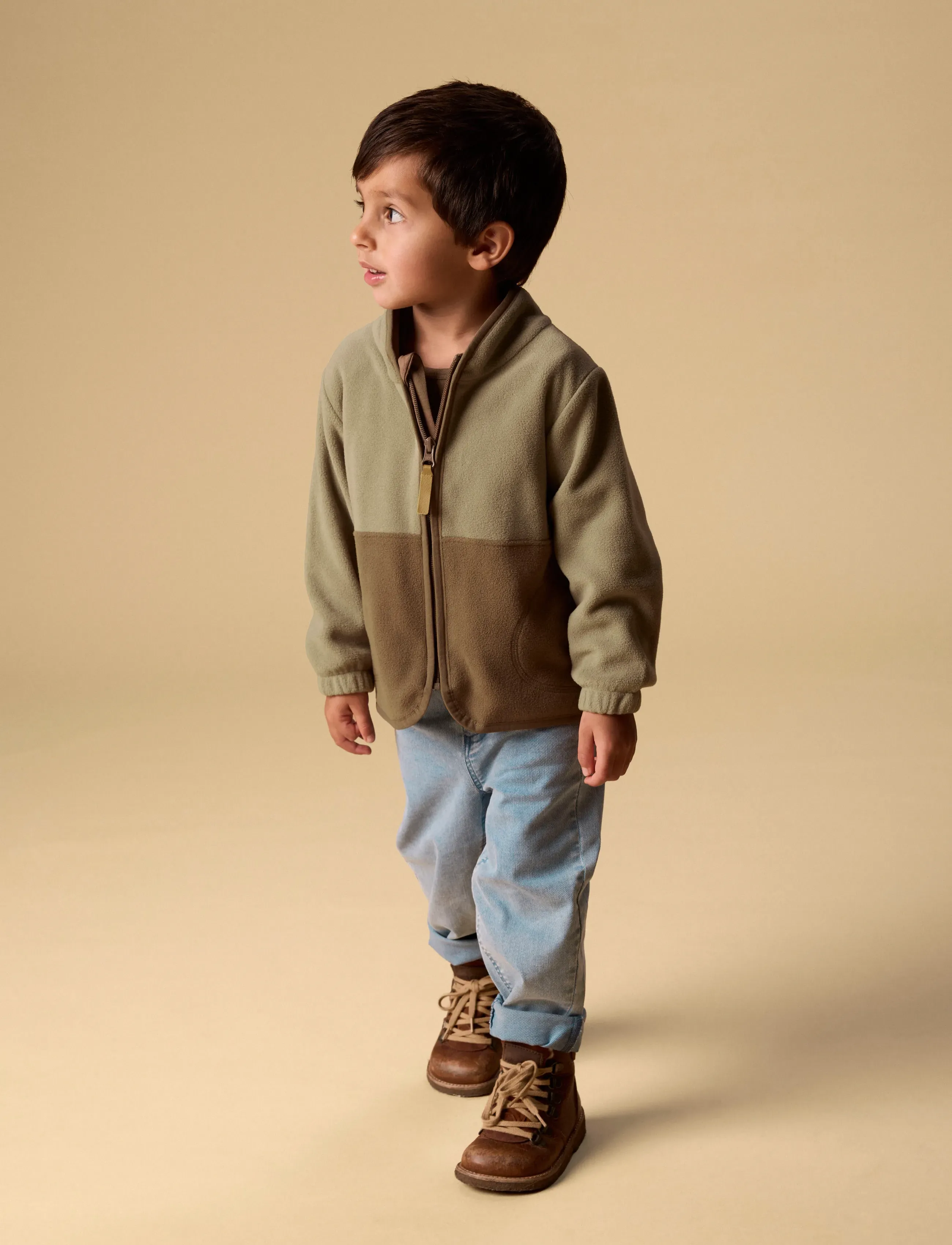 Lil'Atelier - NMMLASPEKTRA FLEECE JACKET FO LIL - fleecejakker - shitake - 3