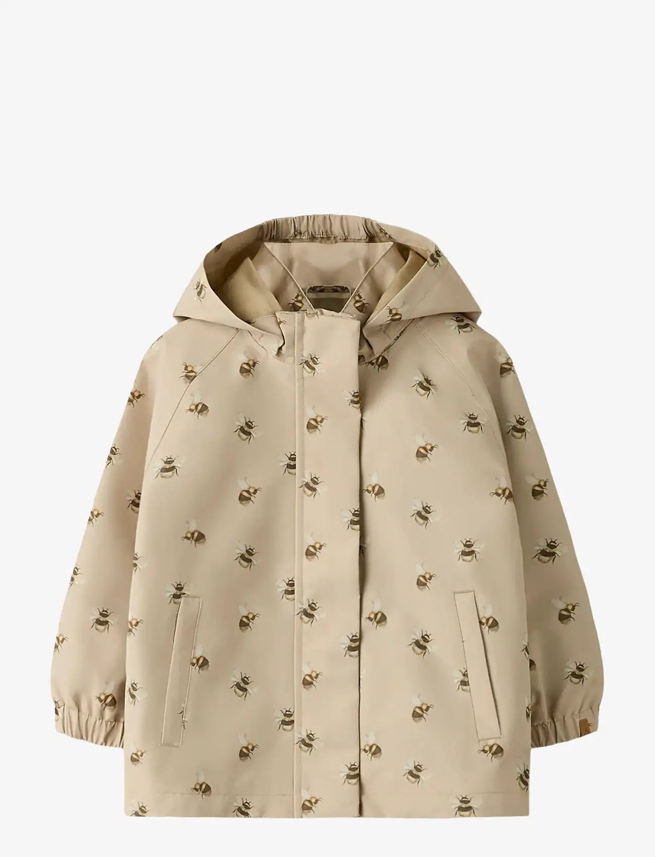 Lil'Atelier - NMNLAMINT JACKET AOP FO LIL - regnjackor - safari - 0