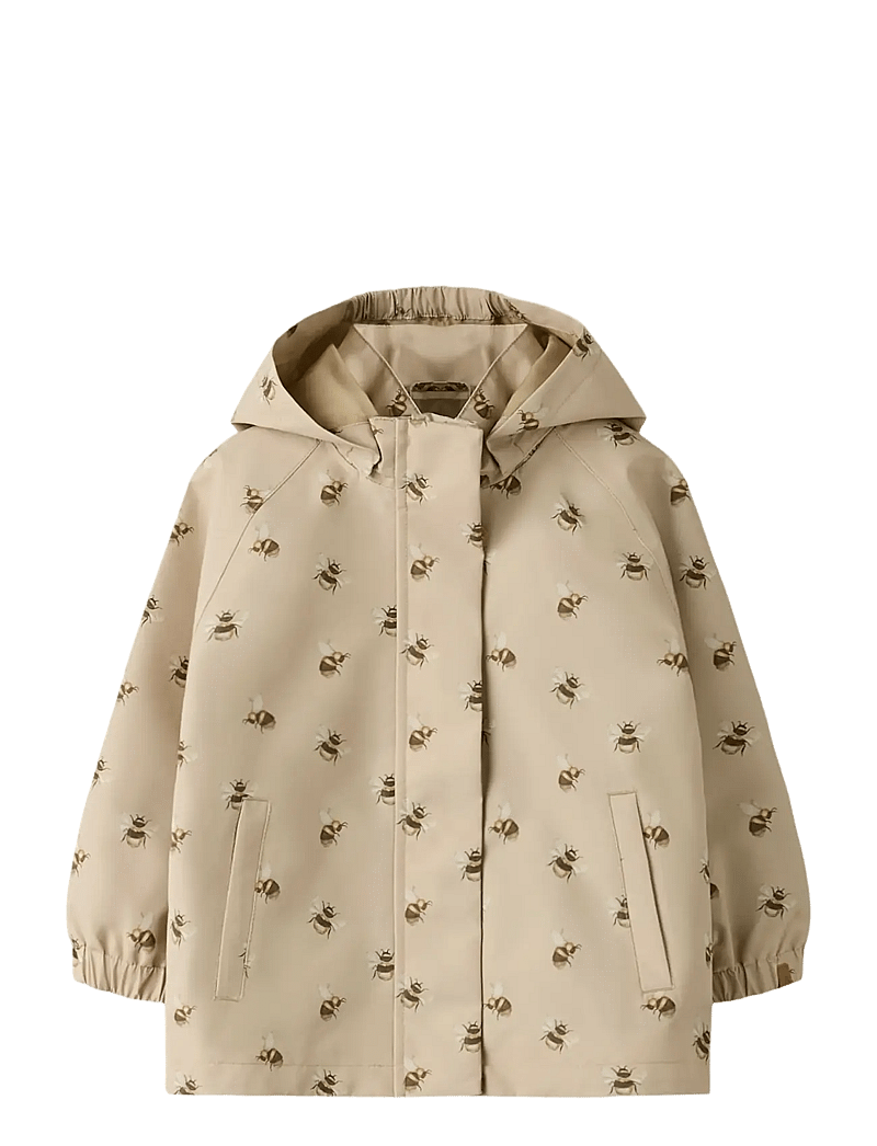Lil'Atelier - NMNLAMINT JACKET AOP FO LIL - regnjackor - safari - 0
