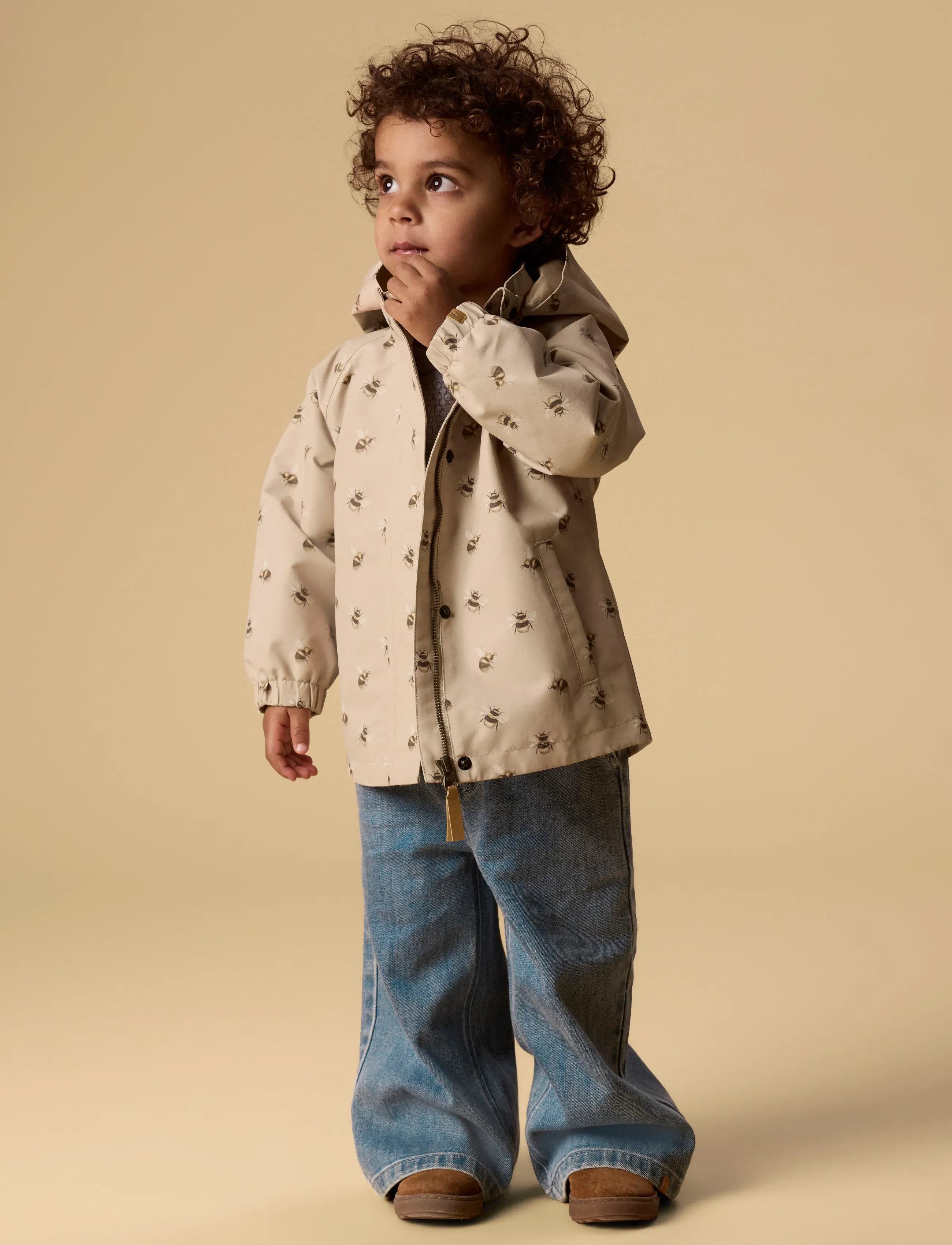 Lil'Atelier - NMNLAMINT JACKET AOP FO LIL - kurtki przeciwdeszczowe - safari - 4