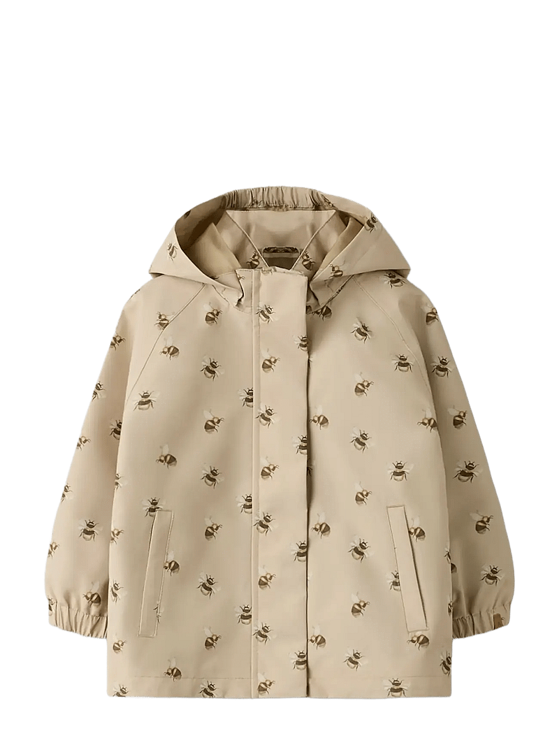 Lil'Atelier - NMNLAMINT JACKET AOP FO LIL - regnjackor - safari - 2