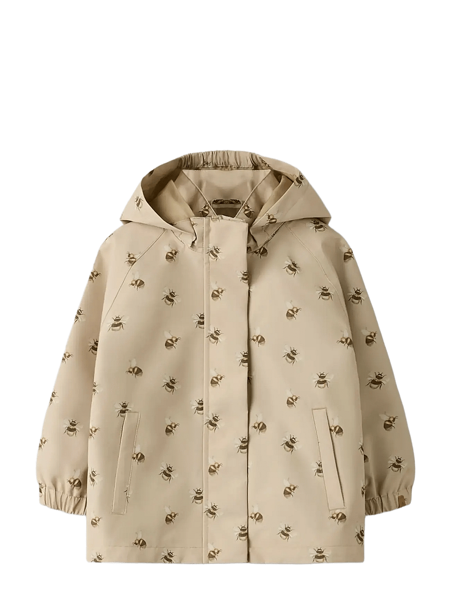 Lil'Atelier - NMNLAMINT JACKET AOP FO LIL - kurtki przeciwdeszczowe - safari - 2
