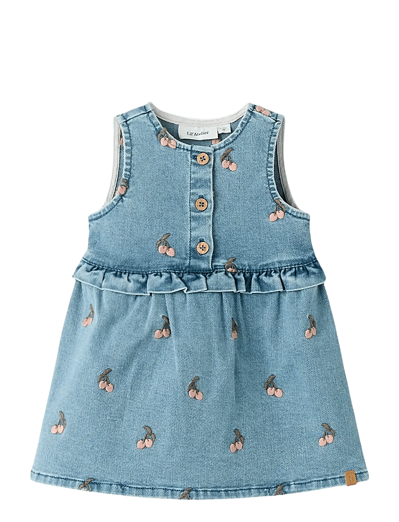 Lil'Atelier - NBFDEVA DNM EMB SPENCER 2024-ES LIL - Ärmellose babykleider - medium blue denim - 1