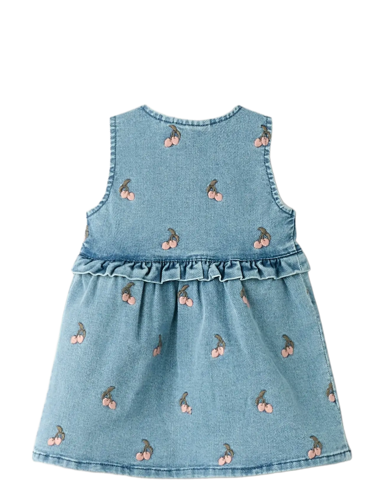 Lil'Atelier - NBFDEVA DNM EMB SPENCER 2024-ES LIL - sleeveless baby dresses - medium blue denim - 2