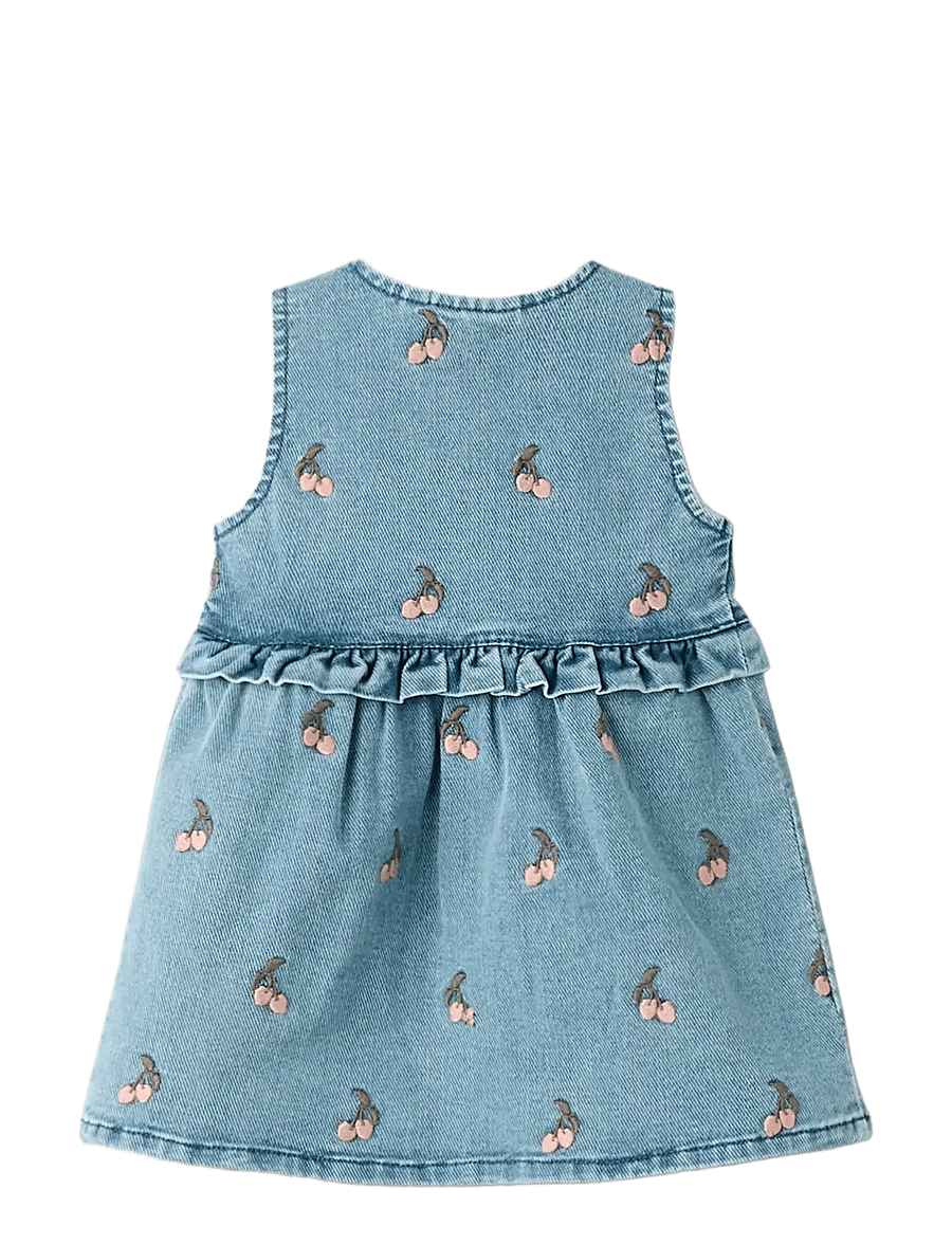 Lil'Atelier - NBFDEVA DNM EMB SPENCER 2024-ES LIL - Ärmlösa babyklänningar - medium blue denim - 2