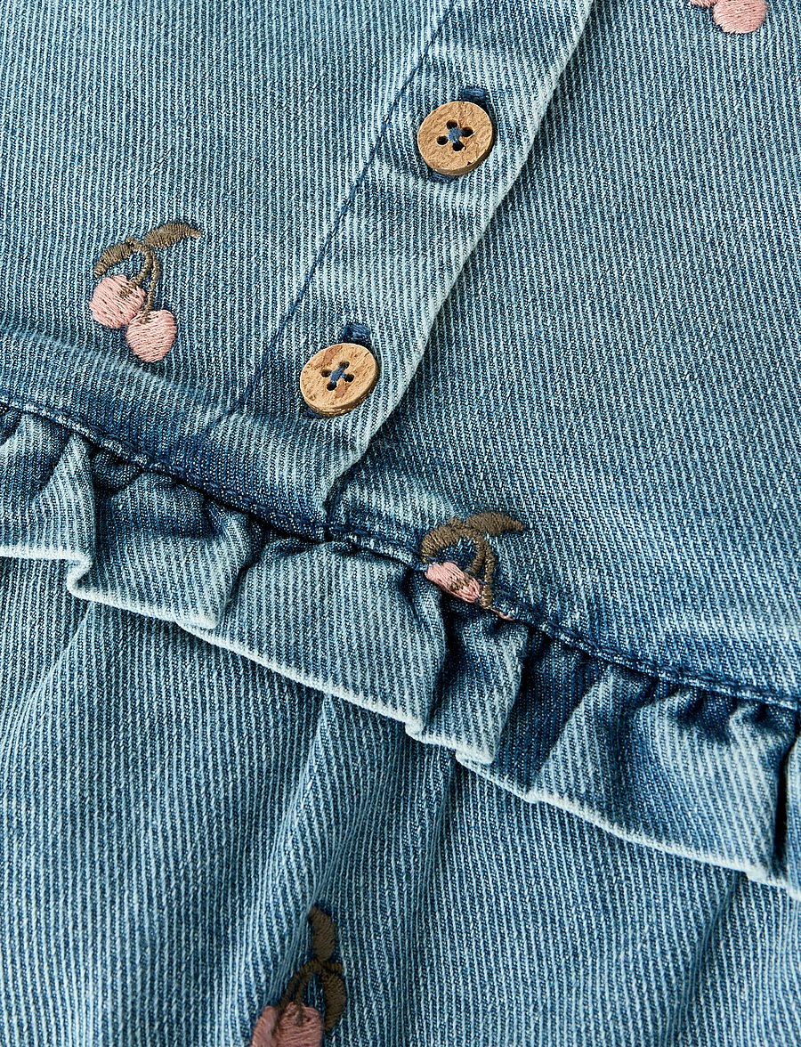 Lil'Atelier - NBFDEVA DNM EMB SPENCER 2024-ES LIL - Ärmlösa babyklänningar - medium blue denim - 3