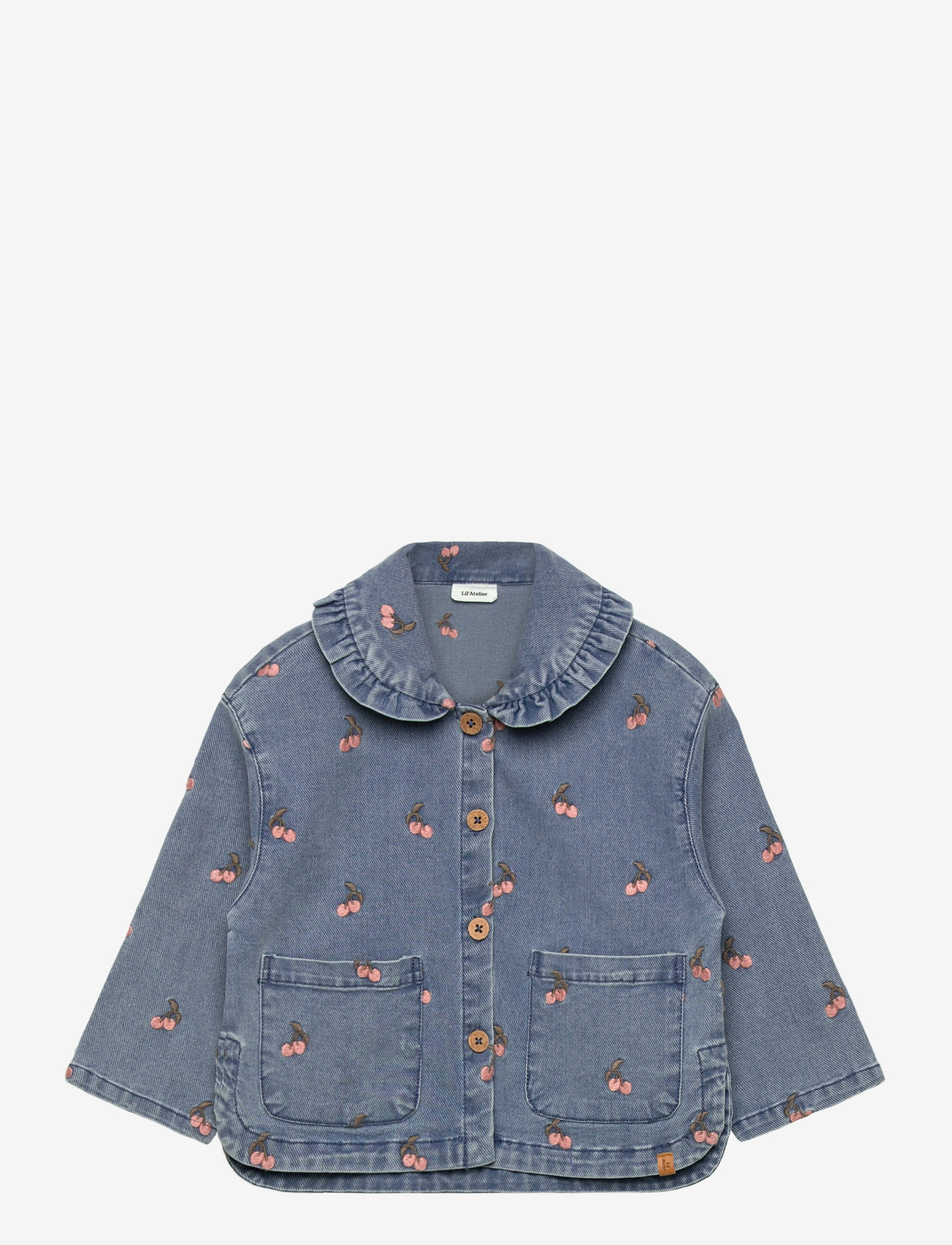 Lil'Atelier - NMFDEVA LOOSE DNM EMB JACKET 2024-ES LIL - denim jackets - medium blue denim - 0